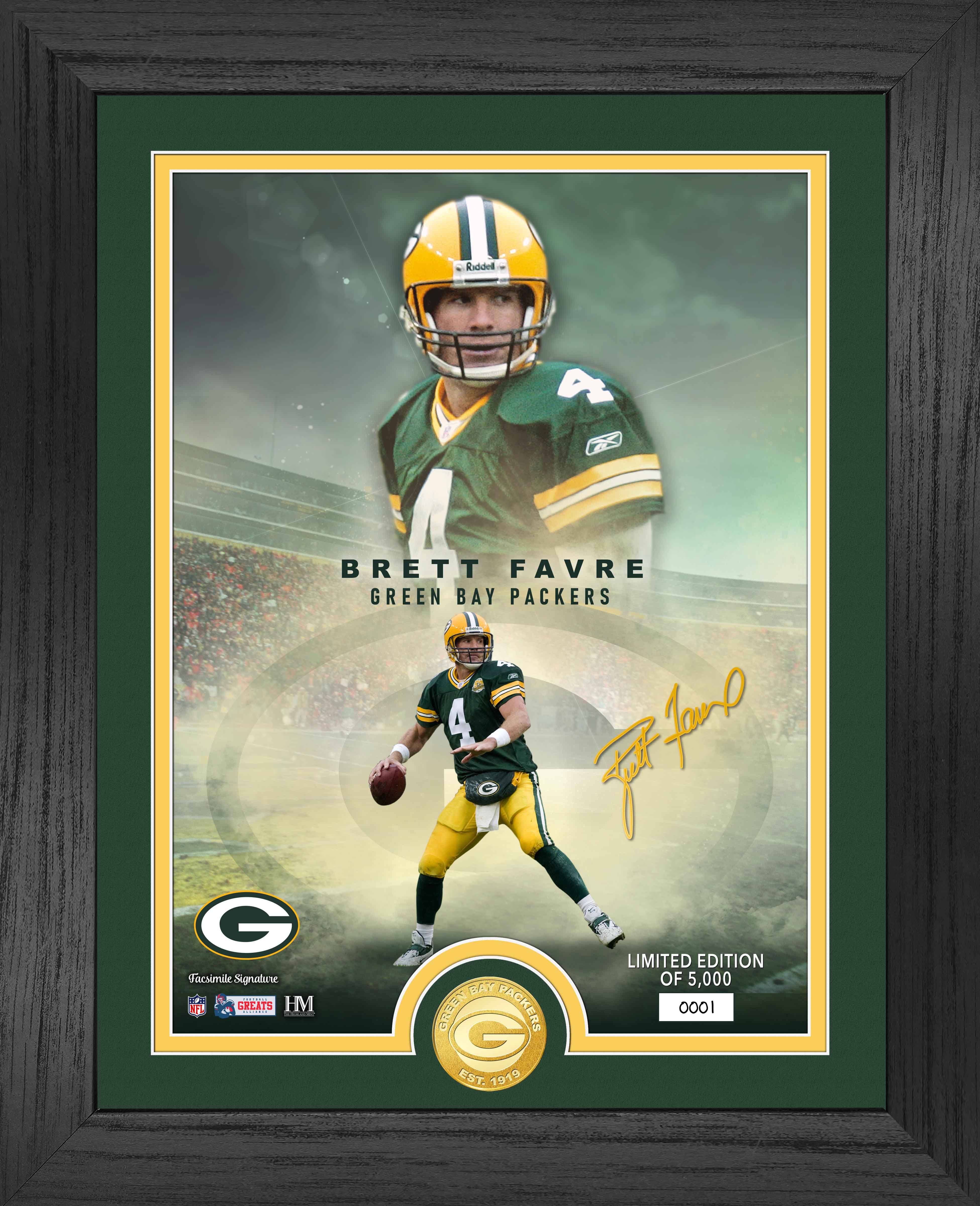 Brett Favre NFL Legends Bronze Coin Photo Mint