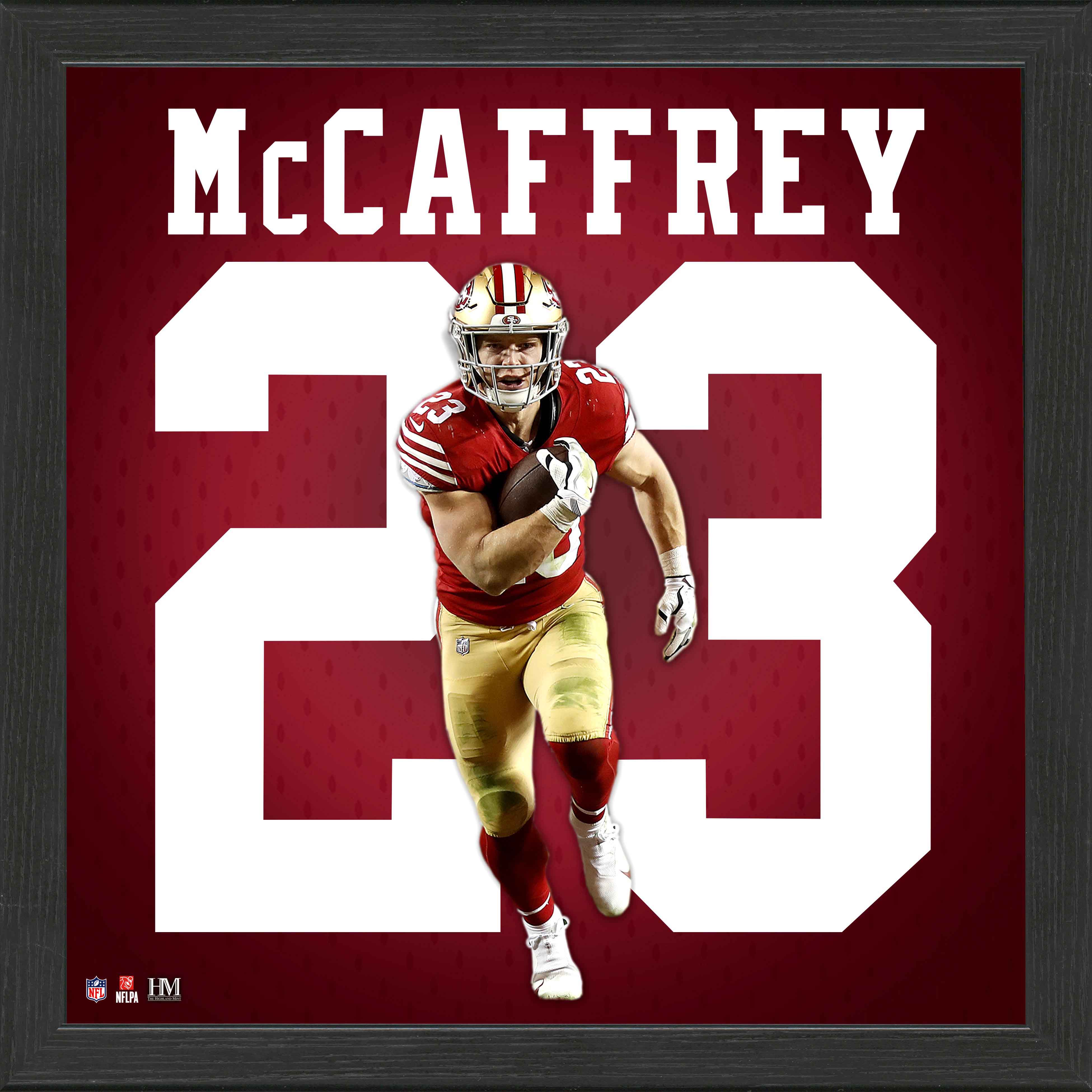 Christian McCaffrey NFL Impact Jersey Frame