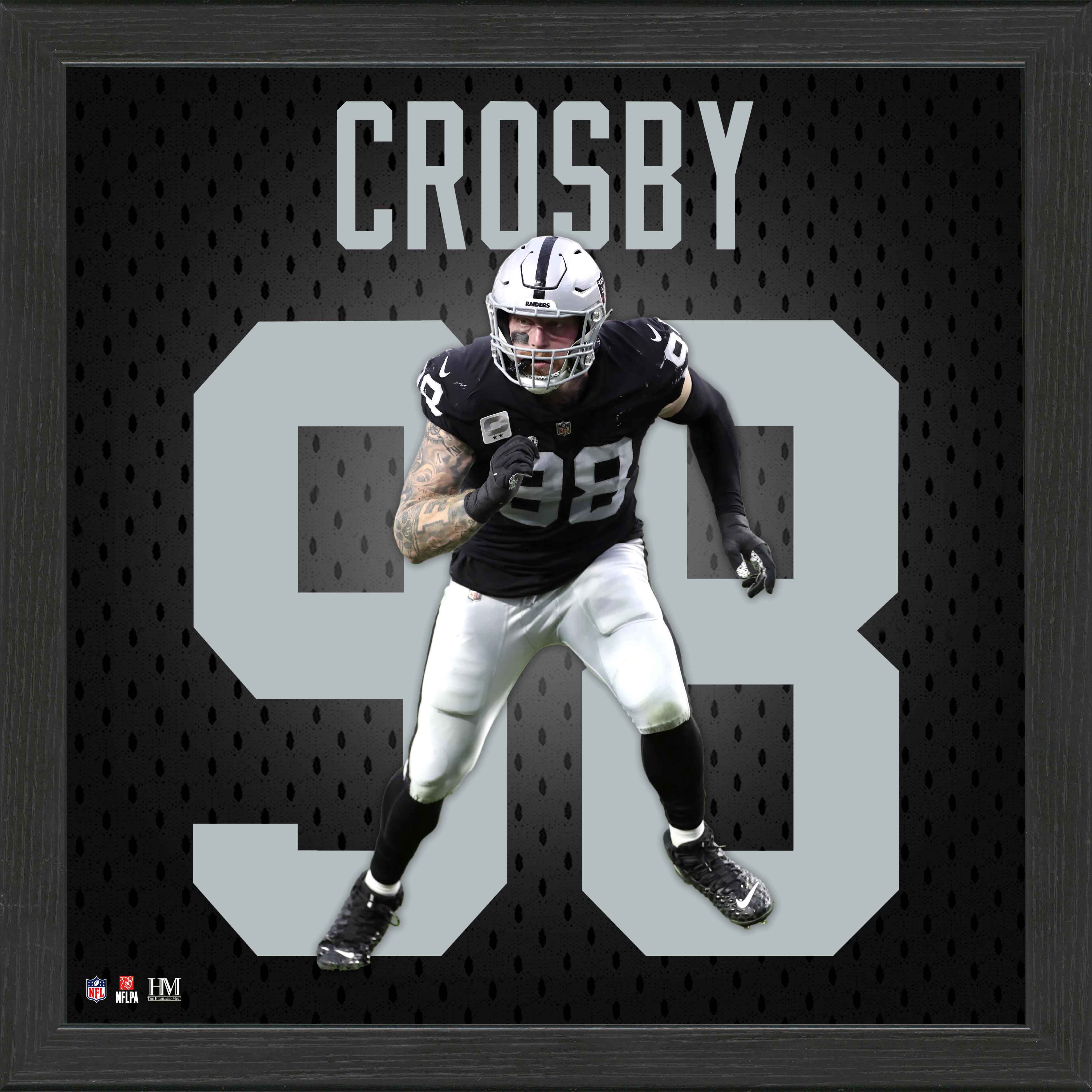 Maxx Crosby NFL Impact Jersey Frame