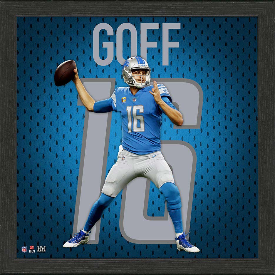 Jared Goff NFL Impact Jersey Frame