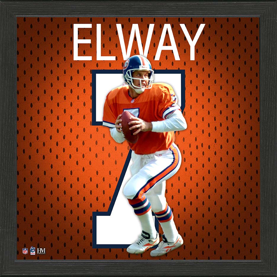 John Elway NFL Impact Jersey Frame