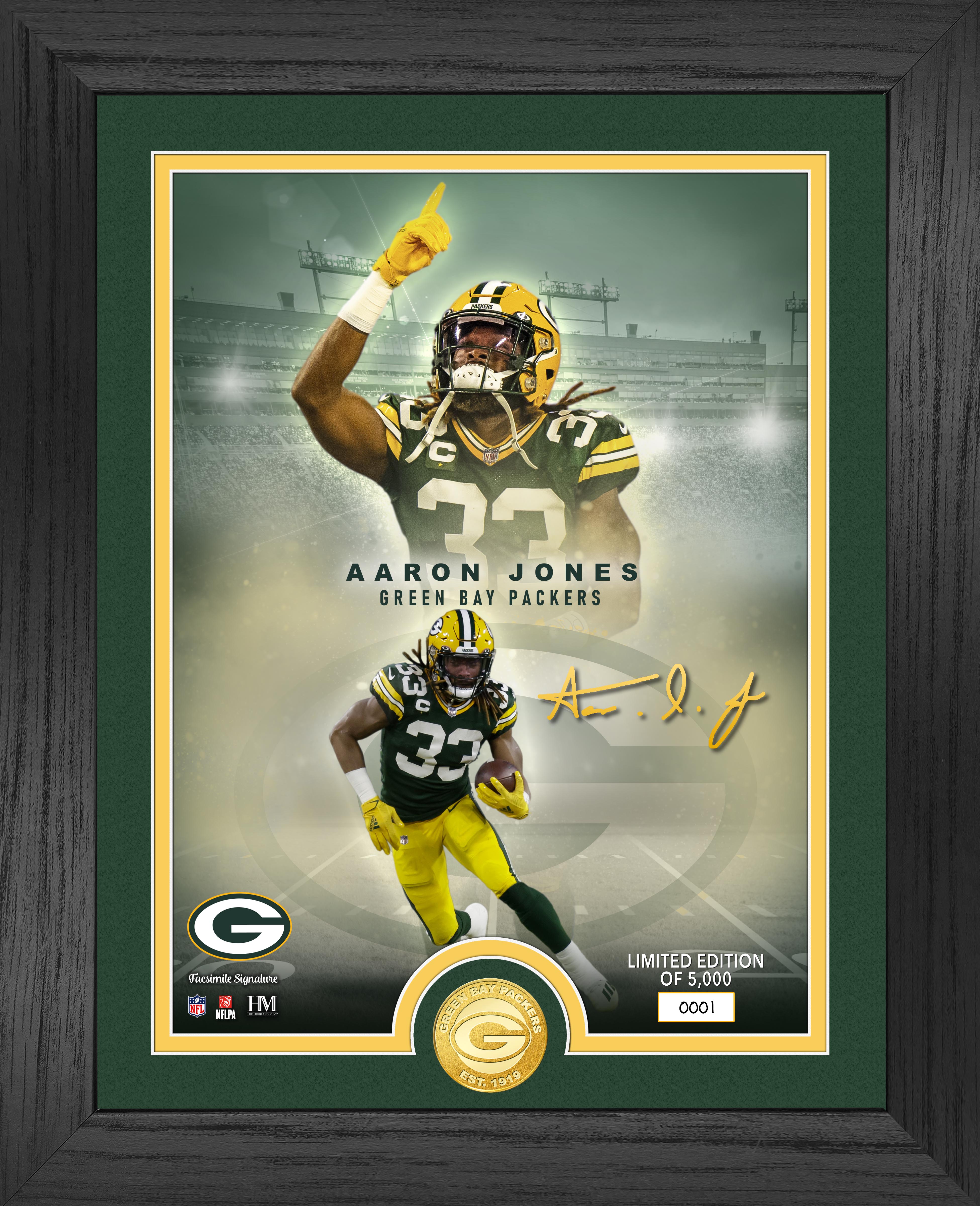 Aaron Jones Green Bay Packers Bronze Coin Photo Mint