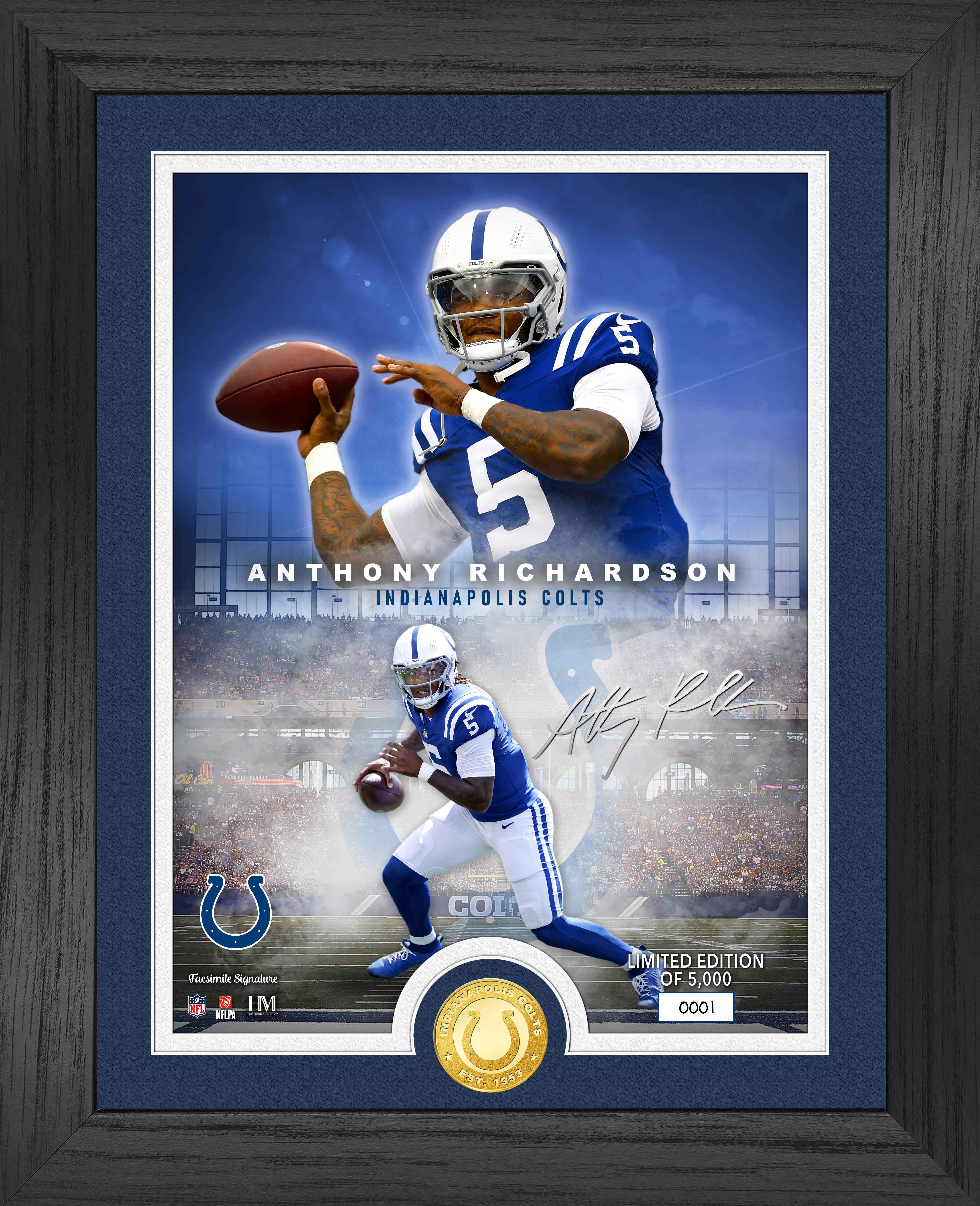 Anthony Richardson Indianapolis Colts Legends Bronze Coin Photo Mint