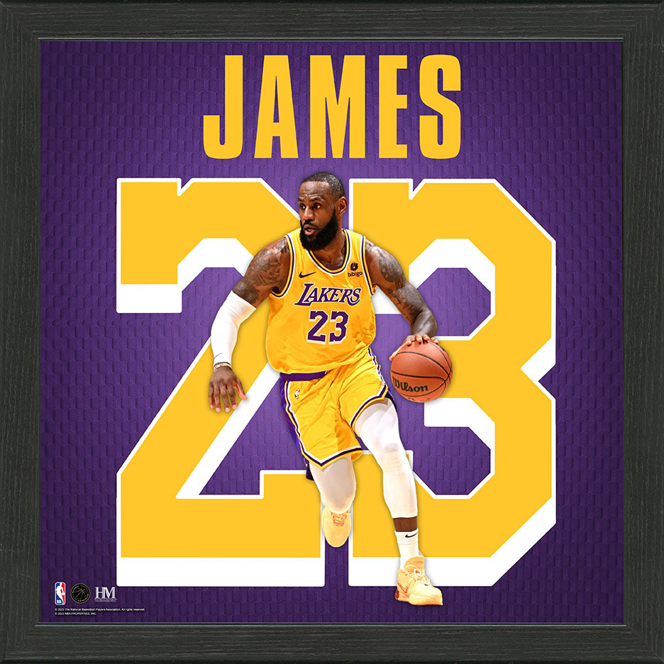 LeBron James Los Angeles Lakers IMPACT Jersey Frame