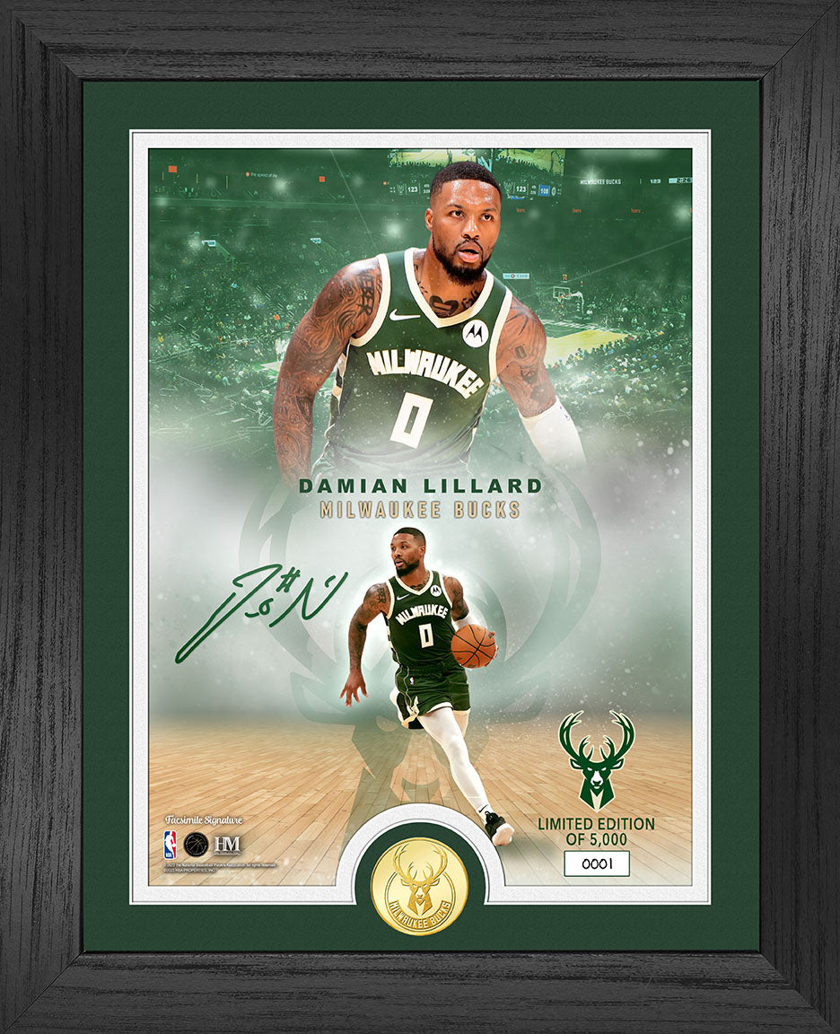 Damian Lillard Milwaukee Bucks Legends Bronze Coin Photo Mint