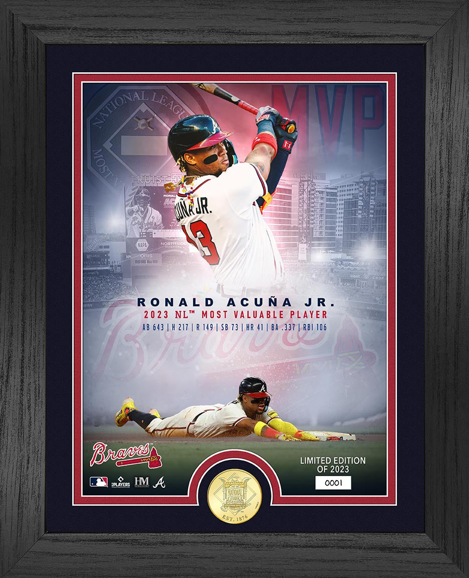 Ronald Acuna 2023 NL MVP Award Bronze Coin Photo Mint