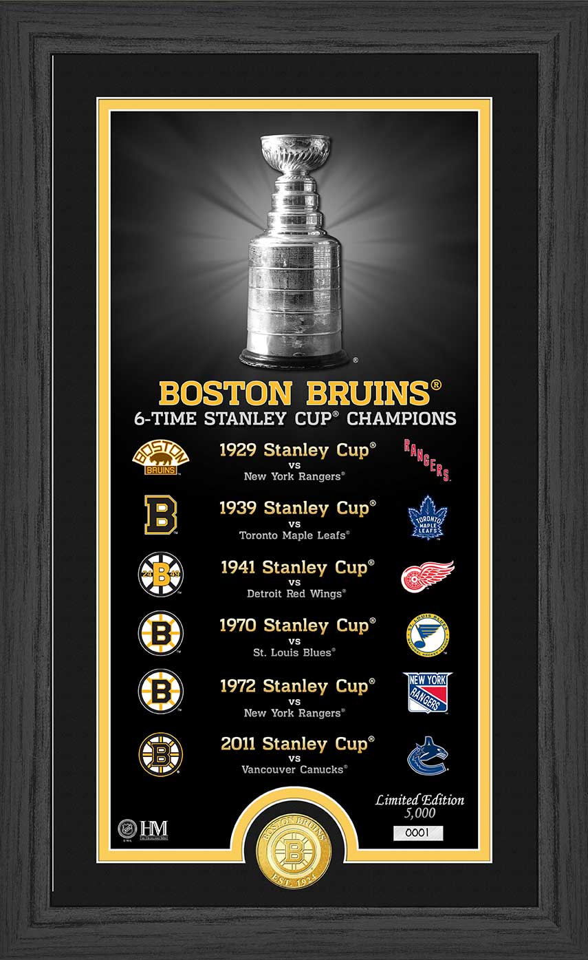 Boston Bruins "Legacy" Supreme Bronze Coin Panoramic Photo Mint
