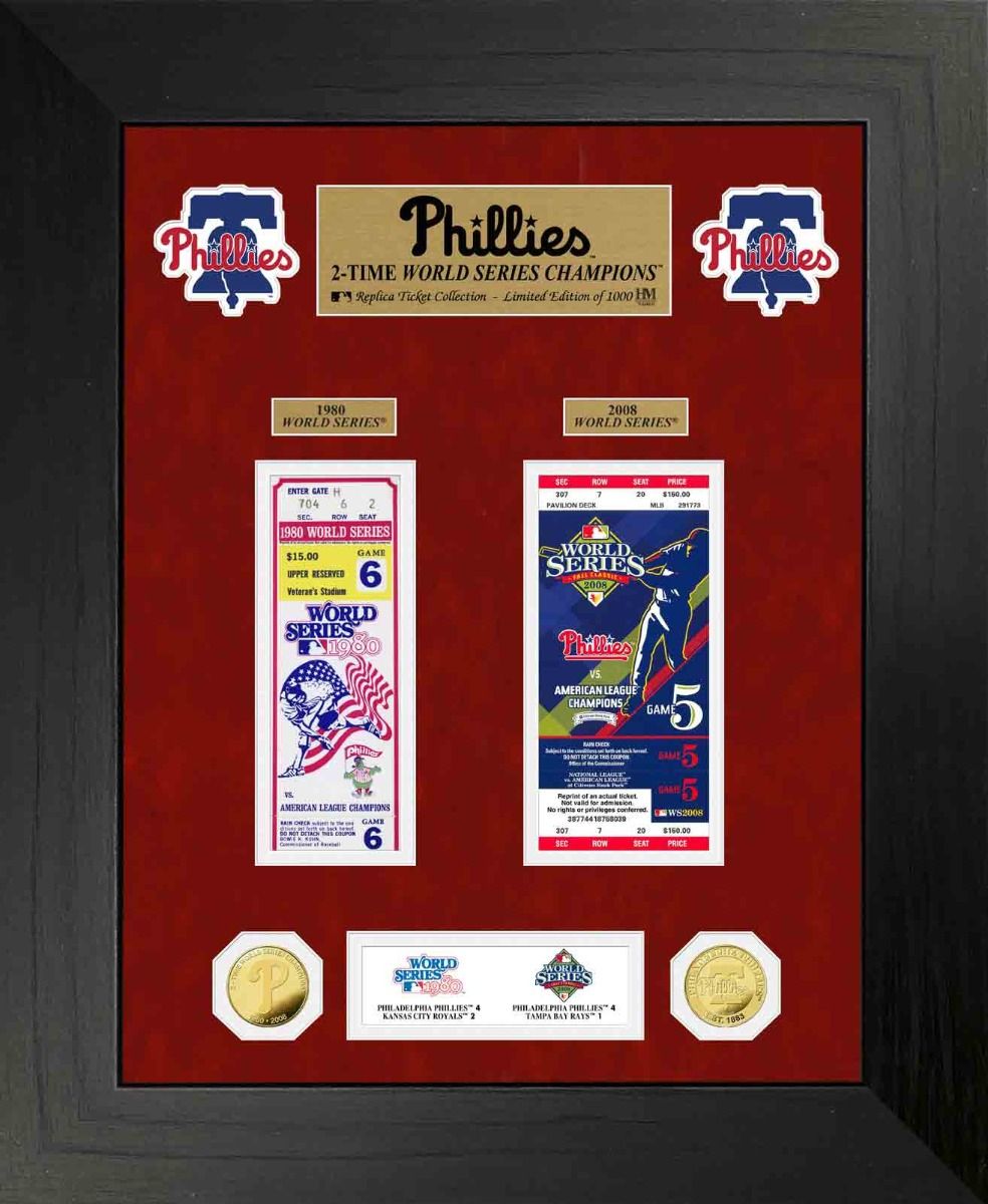 Philadelphia Phillies World Series Deluxe Gold Coin & Ticket Collection