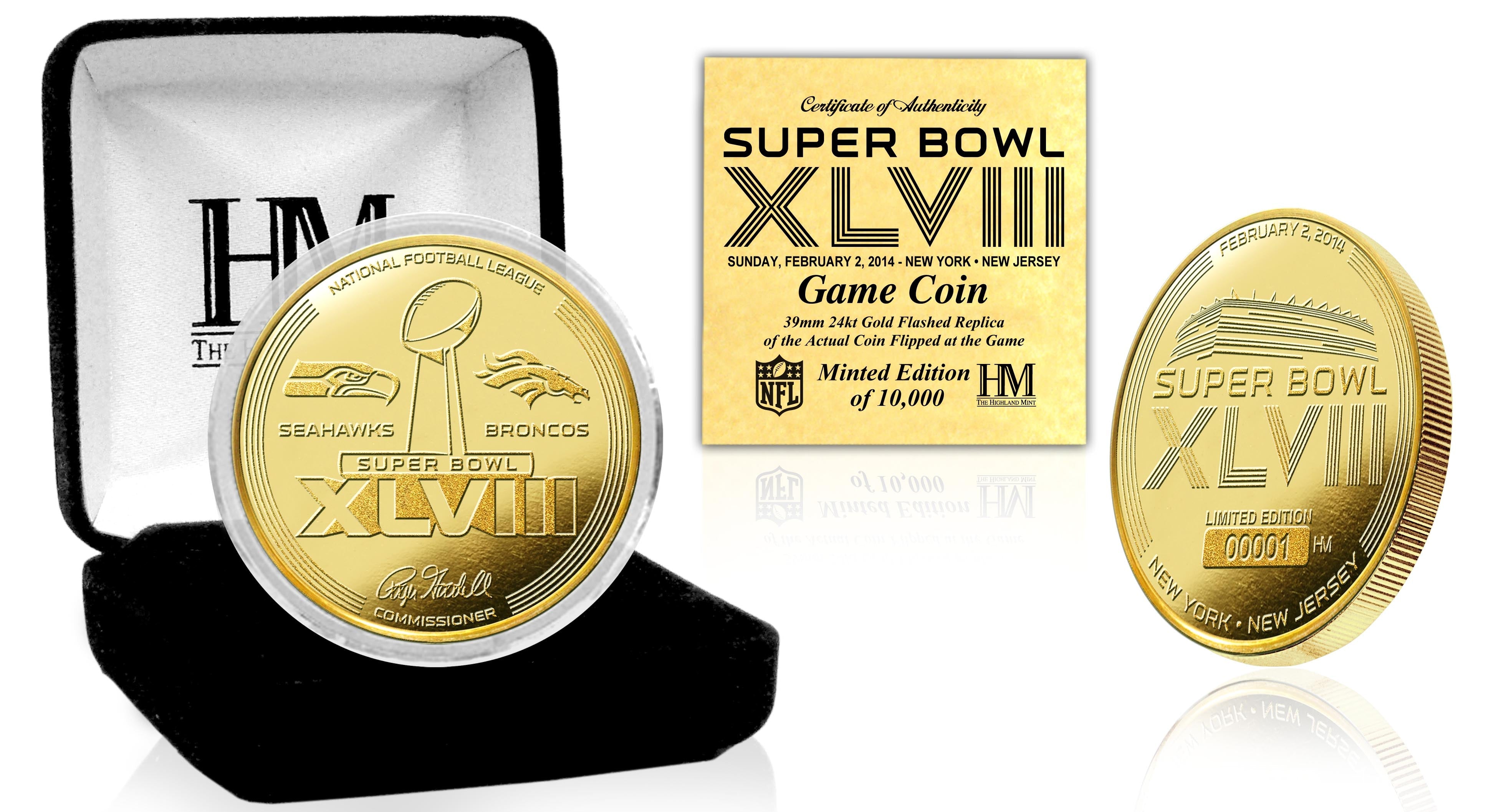 Super Bowl 48 Gold Flip Coin