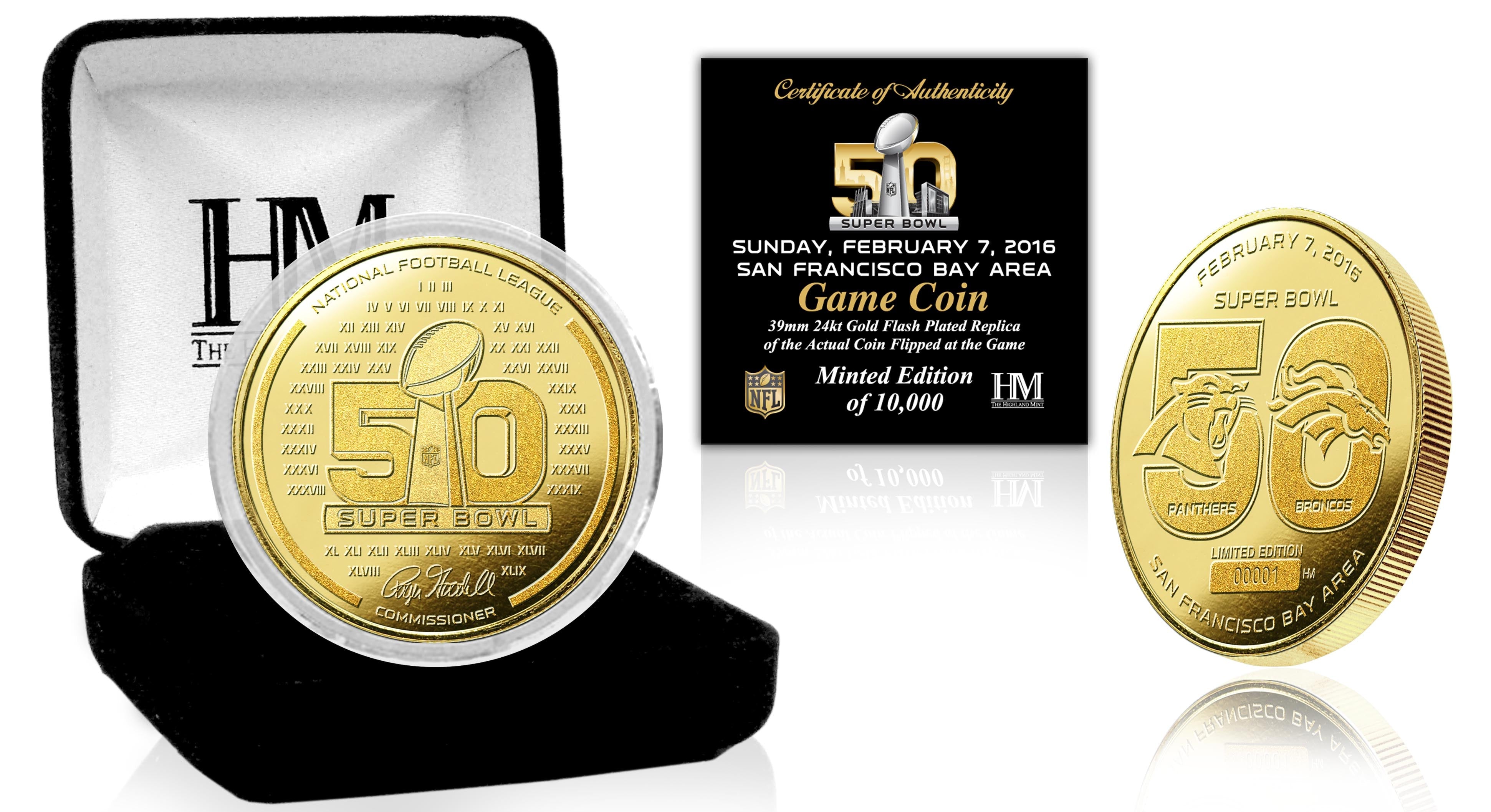 Super Bowl 50 Gold Flip Coin