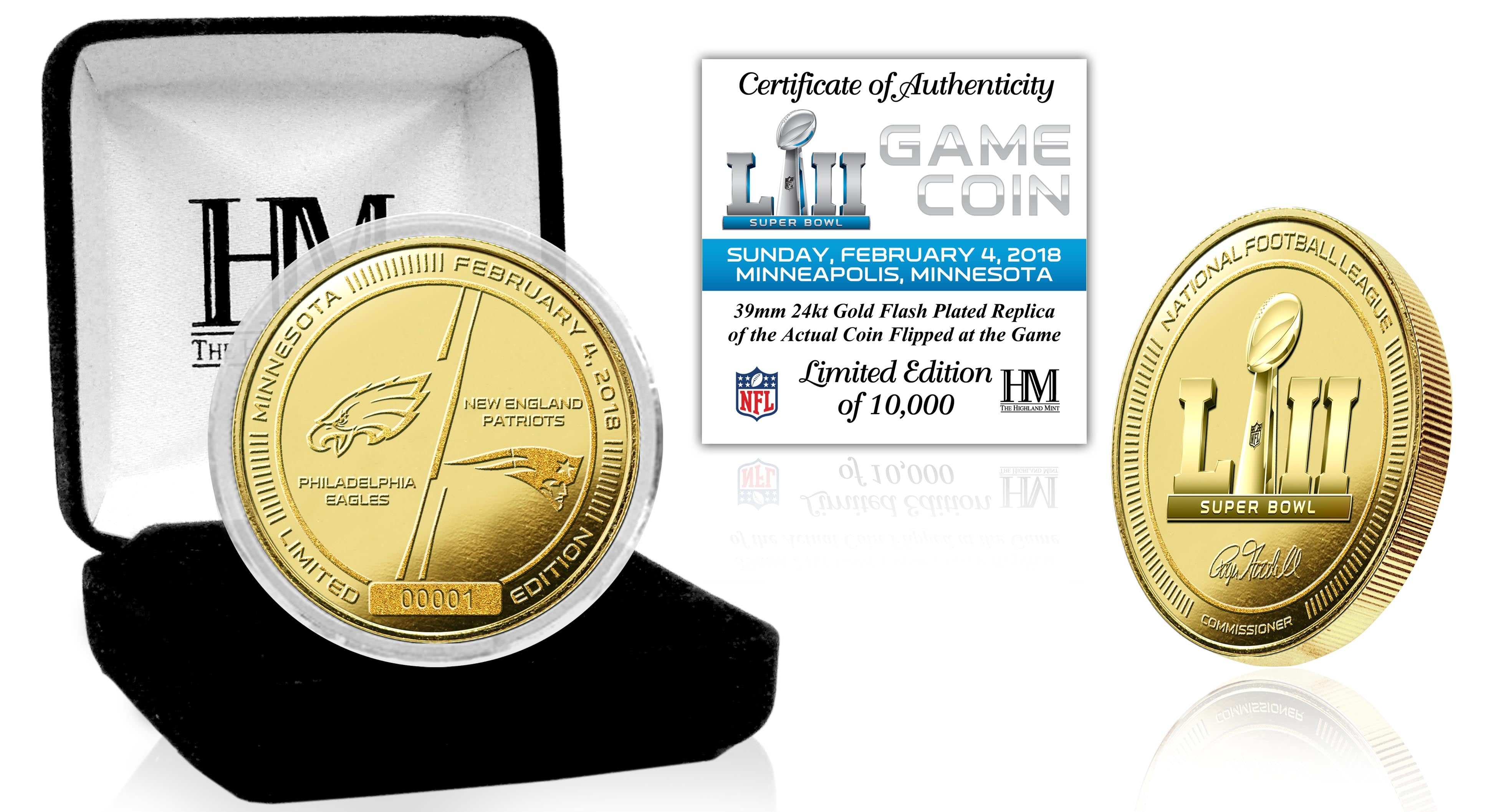 Super Bowl 52 Gold Flip Coin