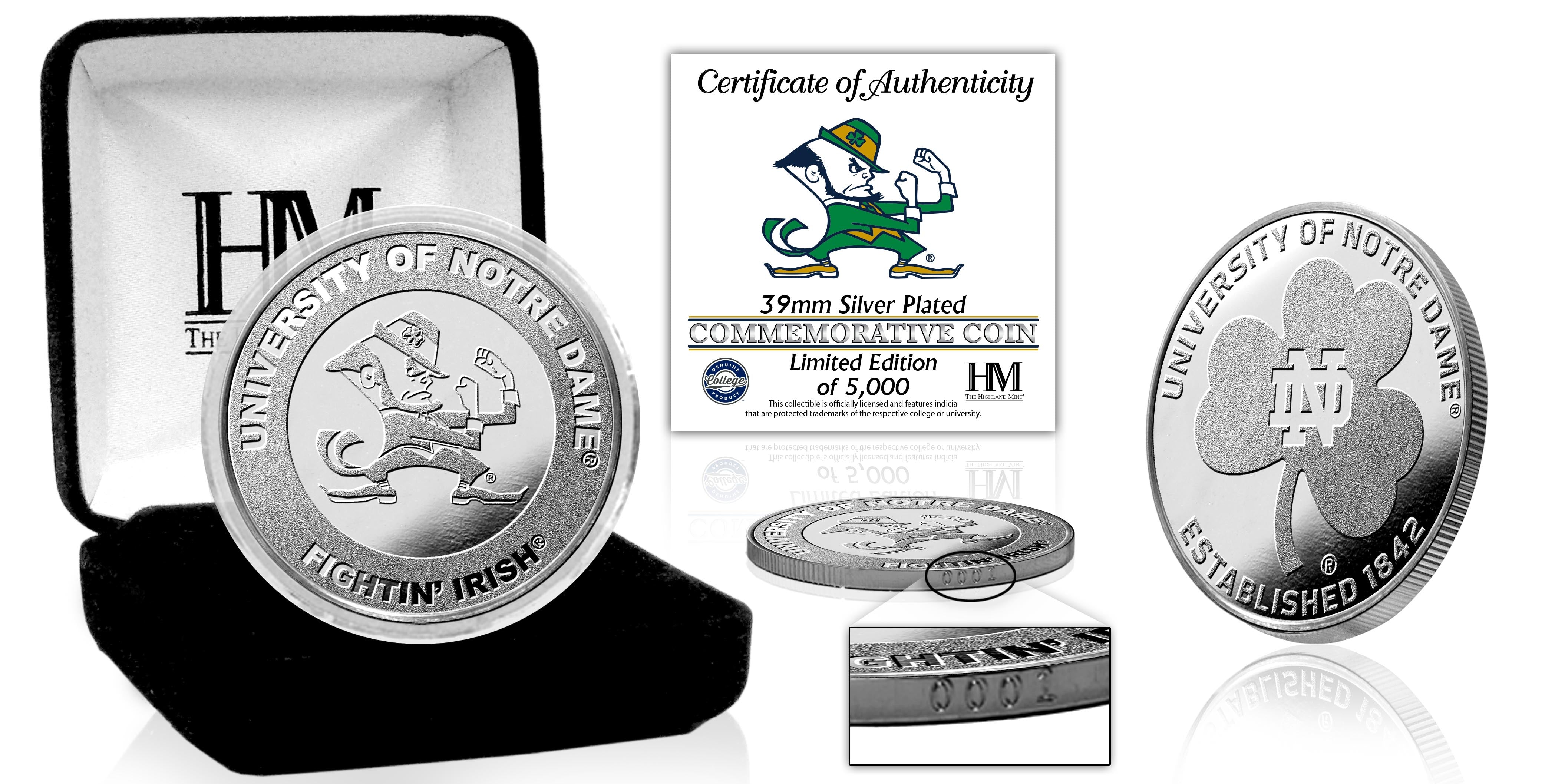 University of Notre Dame Fighting Irish Silver Mint Coin