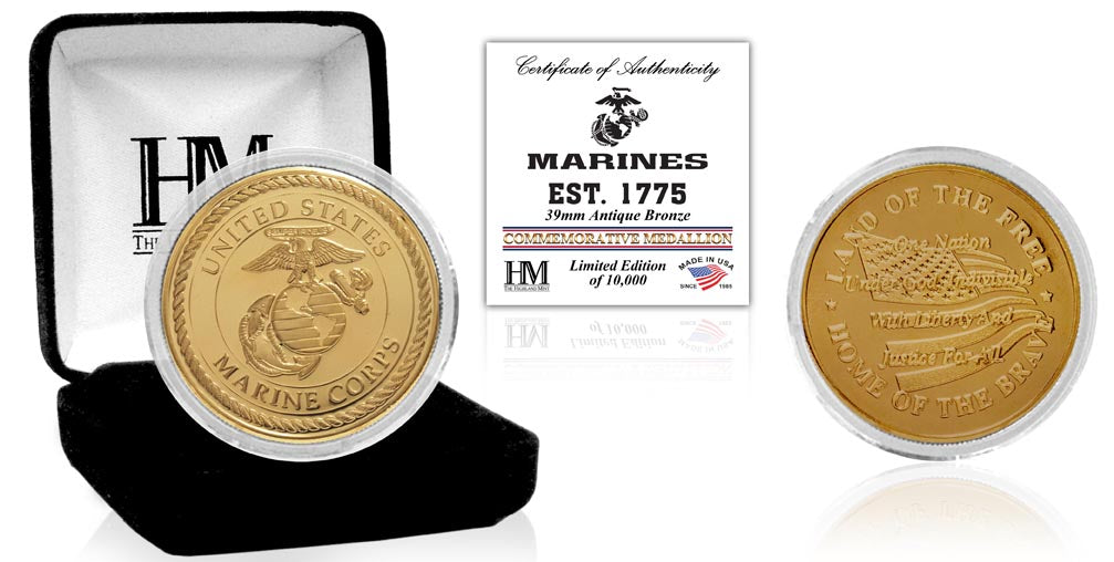 United States Marines Antique Bronze Mint Coin