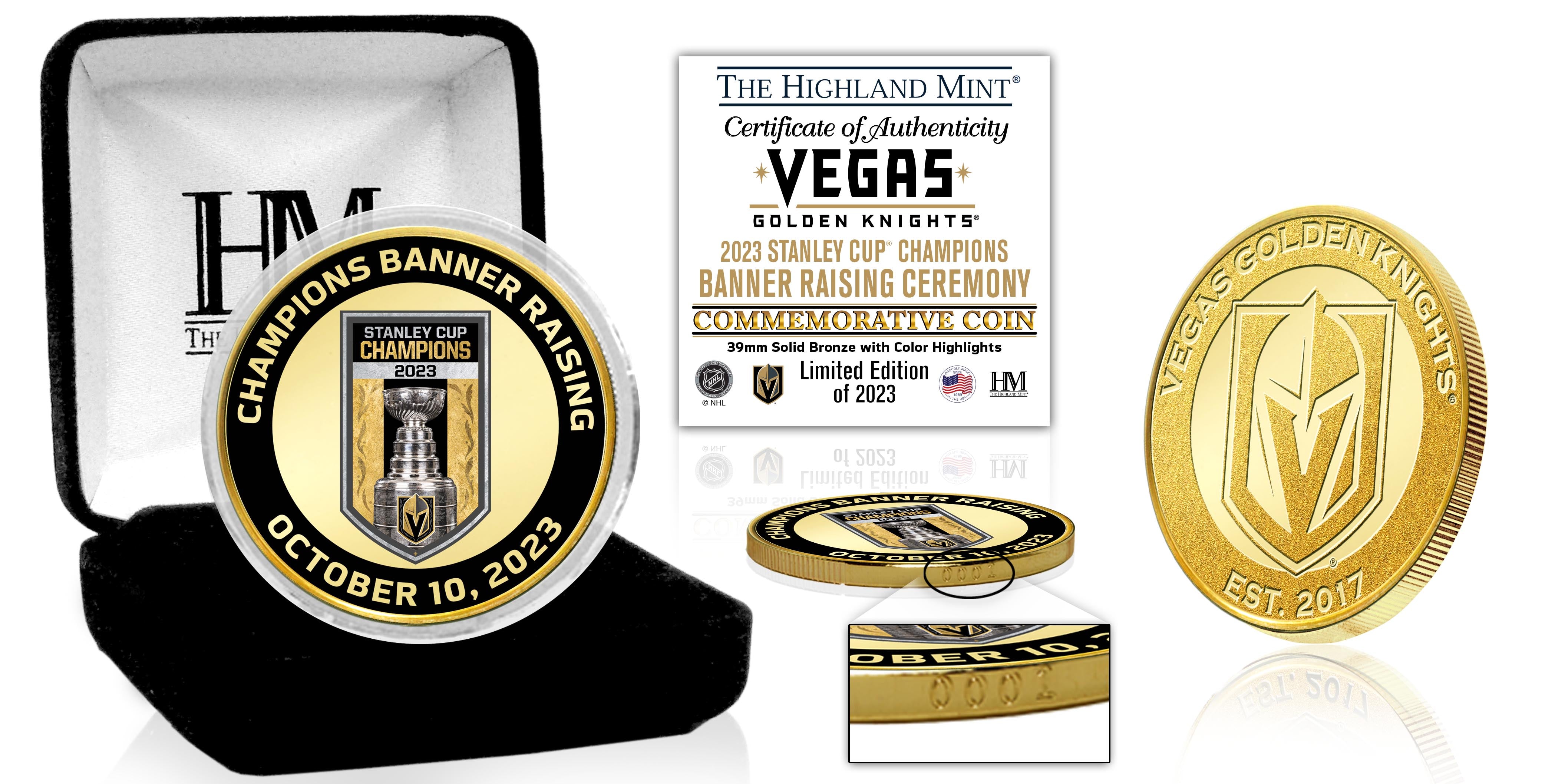 Vegas Golden Knights 2023 Stanley Cup Banner Bronze Mint Coin