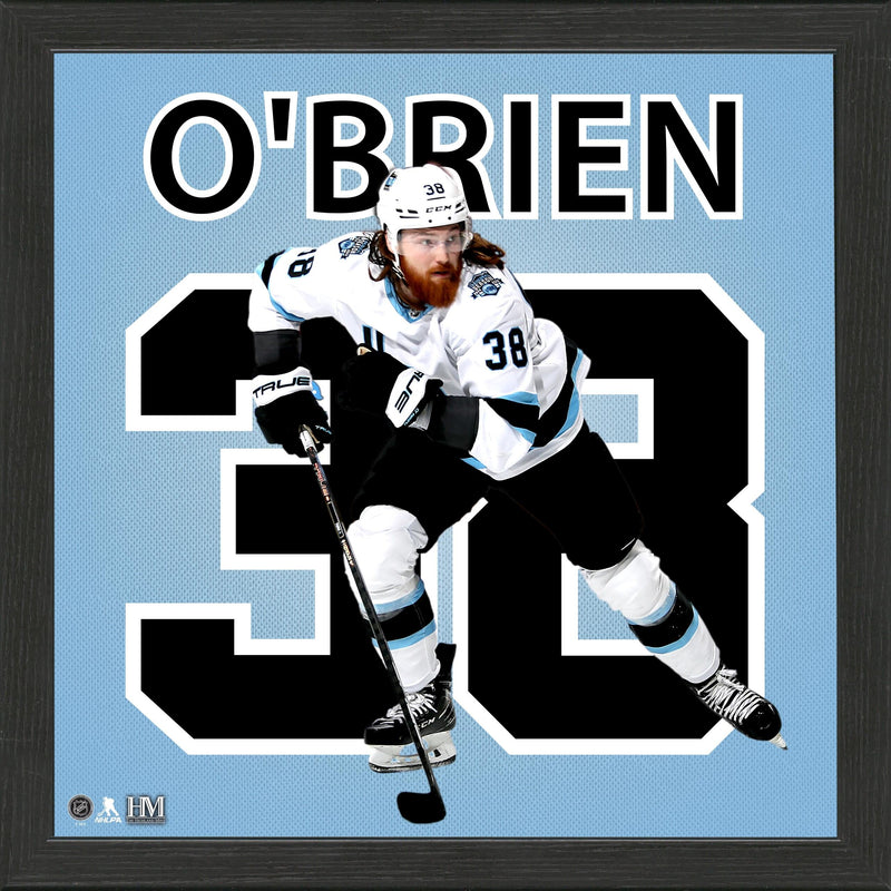 Liam O’Brien Utah Hockey Club Impact Jersey Frame - Framed