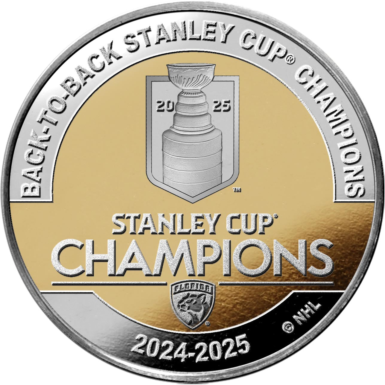 Florida Panthers 2025 Stanley Cup Champions 2-Tone Coin