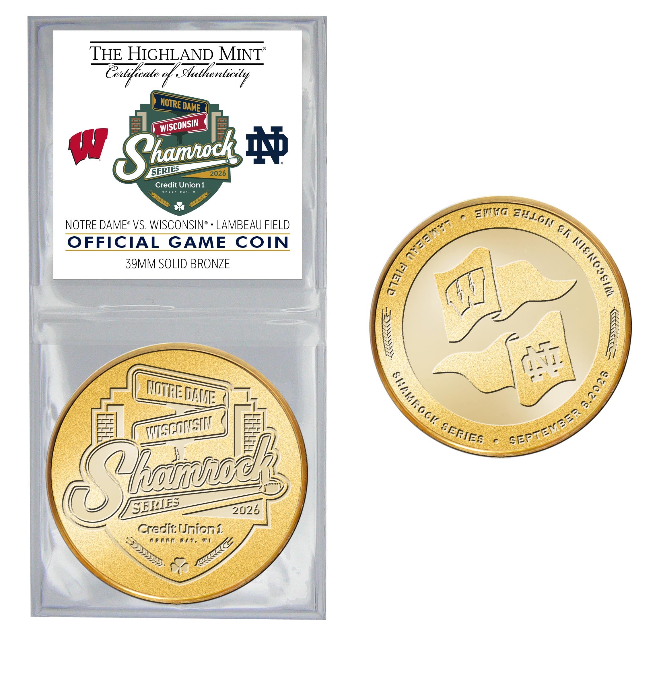 2026 Shamrock Series Game Bullion Bronze Flip Coin
