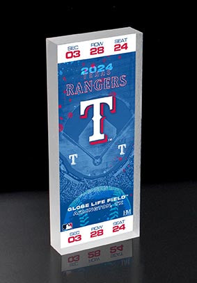 Texas Rangers 2024 3D Ticket BlocKart