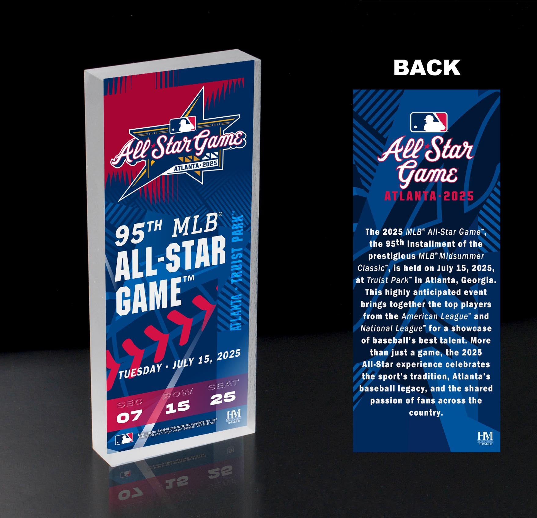 2025 MLB Atlanta All Star Game 3D Ticket BlocKart
