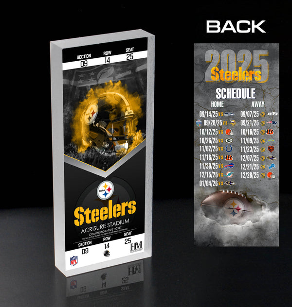 Pittsburgh Steelers 2025 Schedule 3D Ticket BlocKart