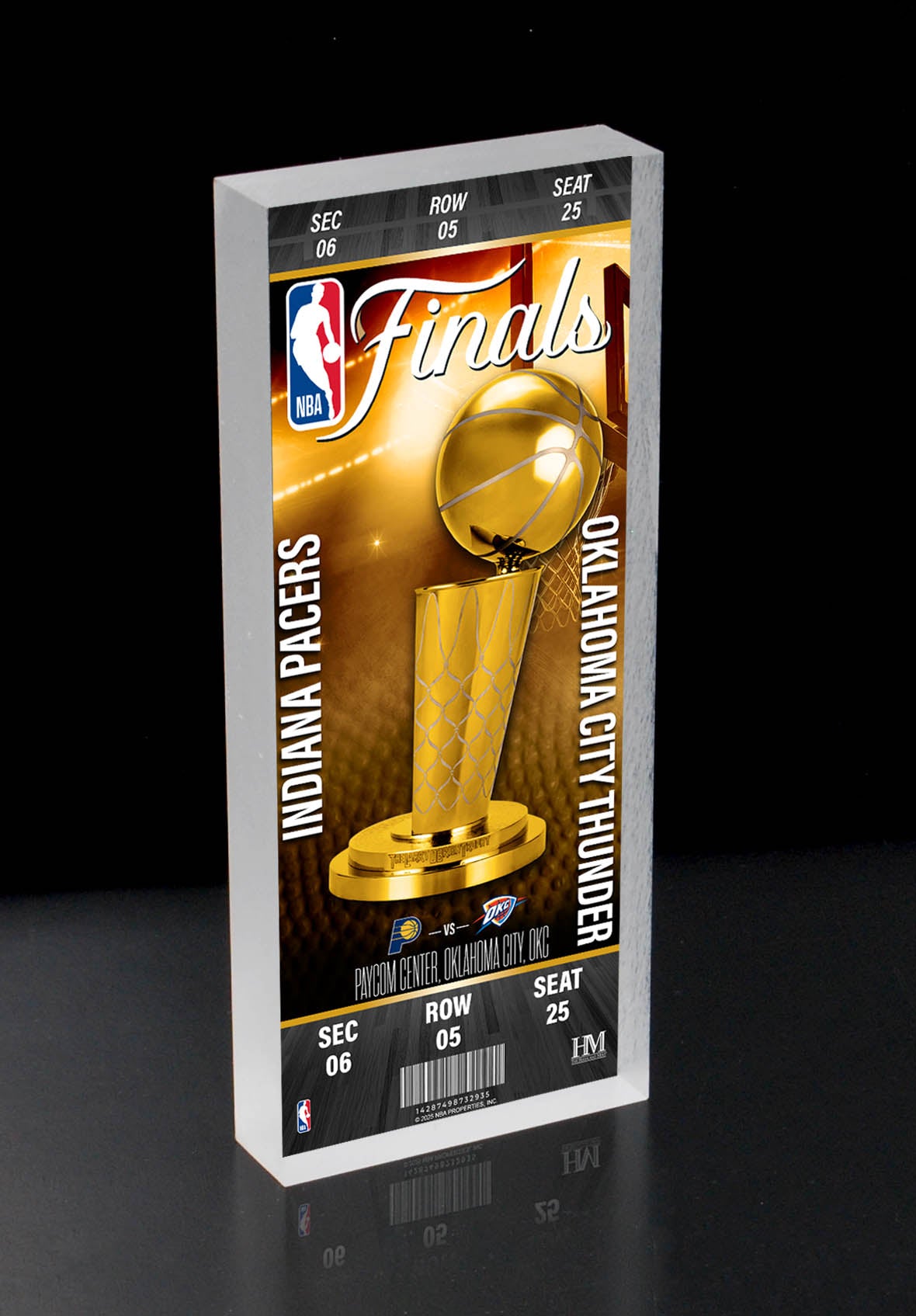Oklahoma City Thunder VS Indiana Pacers 2025 NBA Finals Dueling 3D BlockArt
