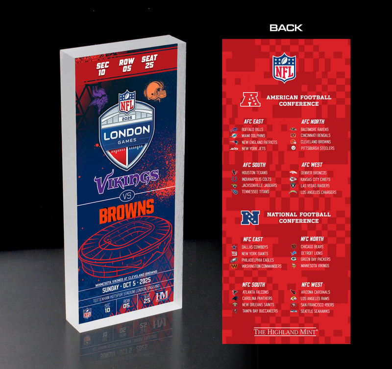 Minnesota Vikings vs. Cleveland Browns 2025 London International Game Ticket BlocKart