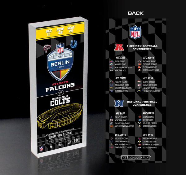 Atlanta Falcons vs. Indianapolis Colts 2025 Berlin International Game Ticket BlocKart
