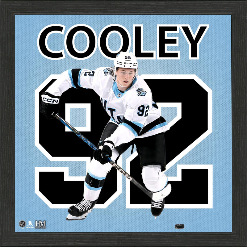 Logan Cooley Utah Hockey Club Impact Jersey Frame - Framed