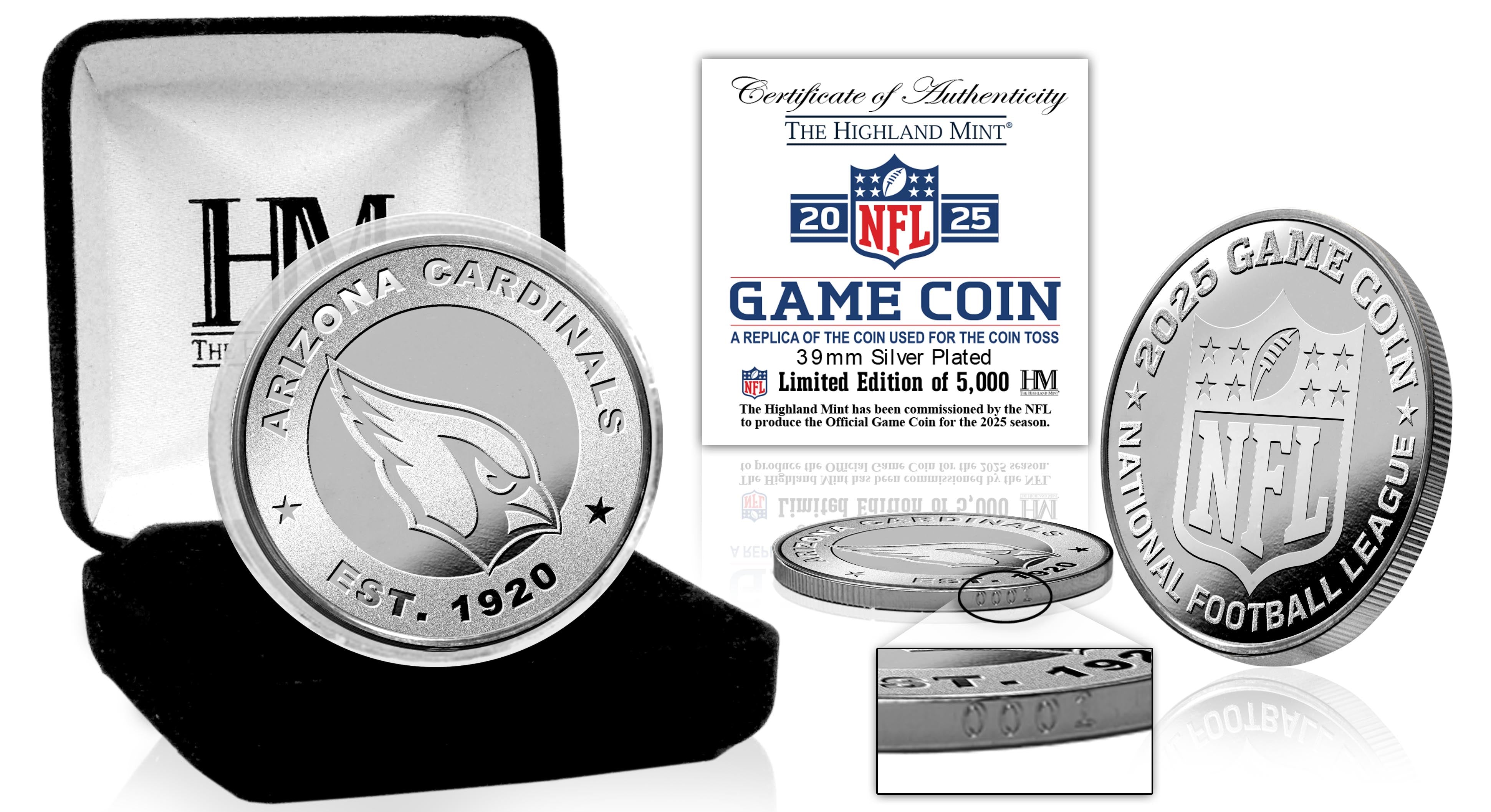 Arizona Cardinals NFL 2025 Coin Toss Silver Coin