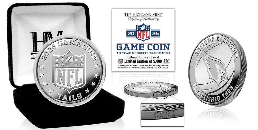 Arizona Cardinals 2026 Silver Plated Game Flip Coin