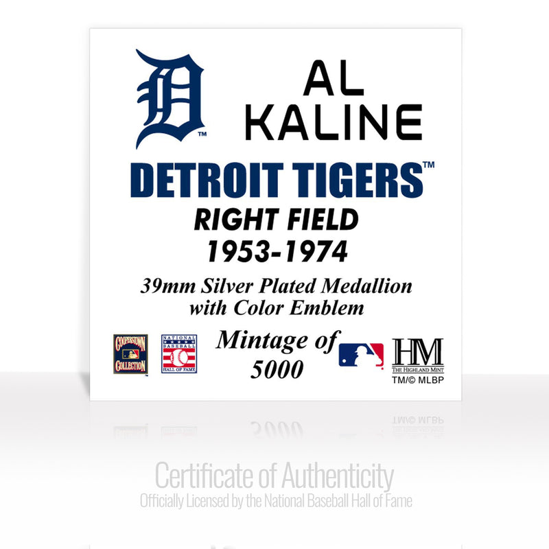 Al Kaline Baseball Hall of Fame Silver Color Coin