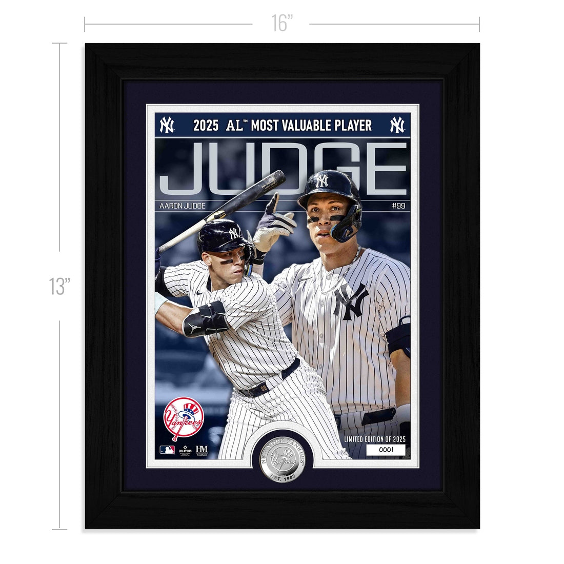 Aaron Judge American League MVP Bronze Coin Photo Mint