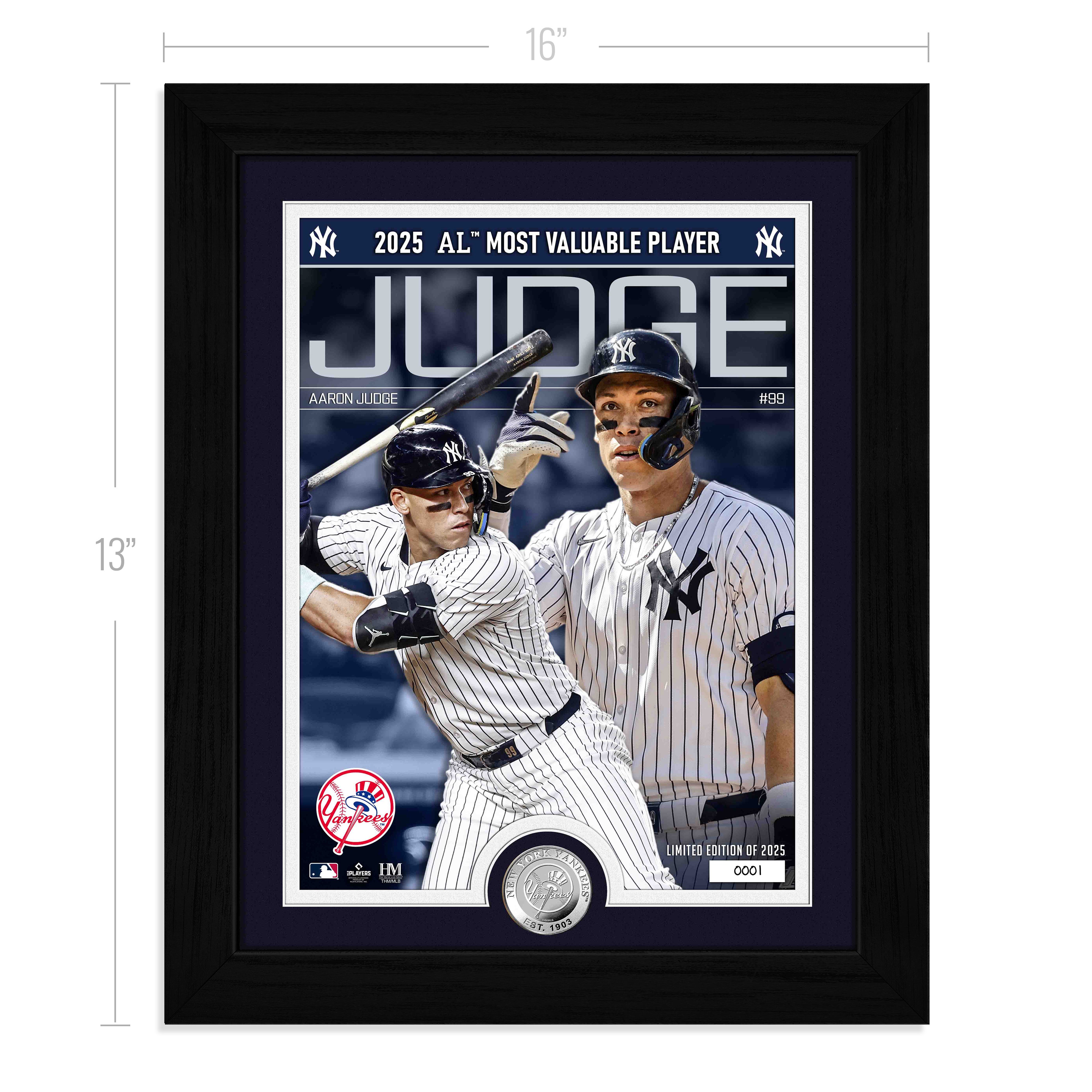Aaron Judge American League MVP Bronze Coin Photo Mint