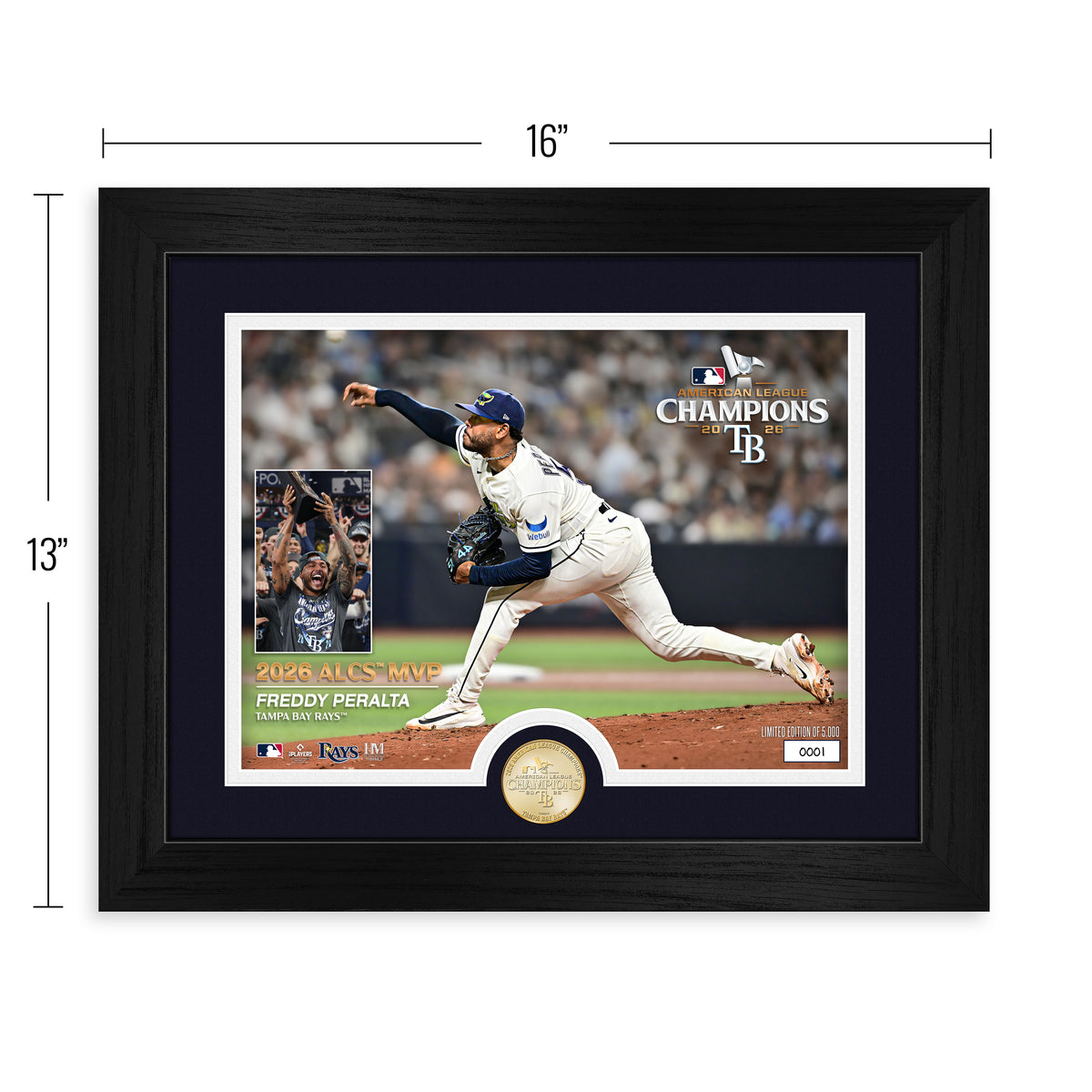 Freddy Peralta Tampa Bay Rays 2026 ALCS MVP Bronze Coin Photo Mint