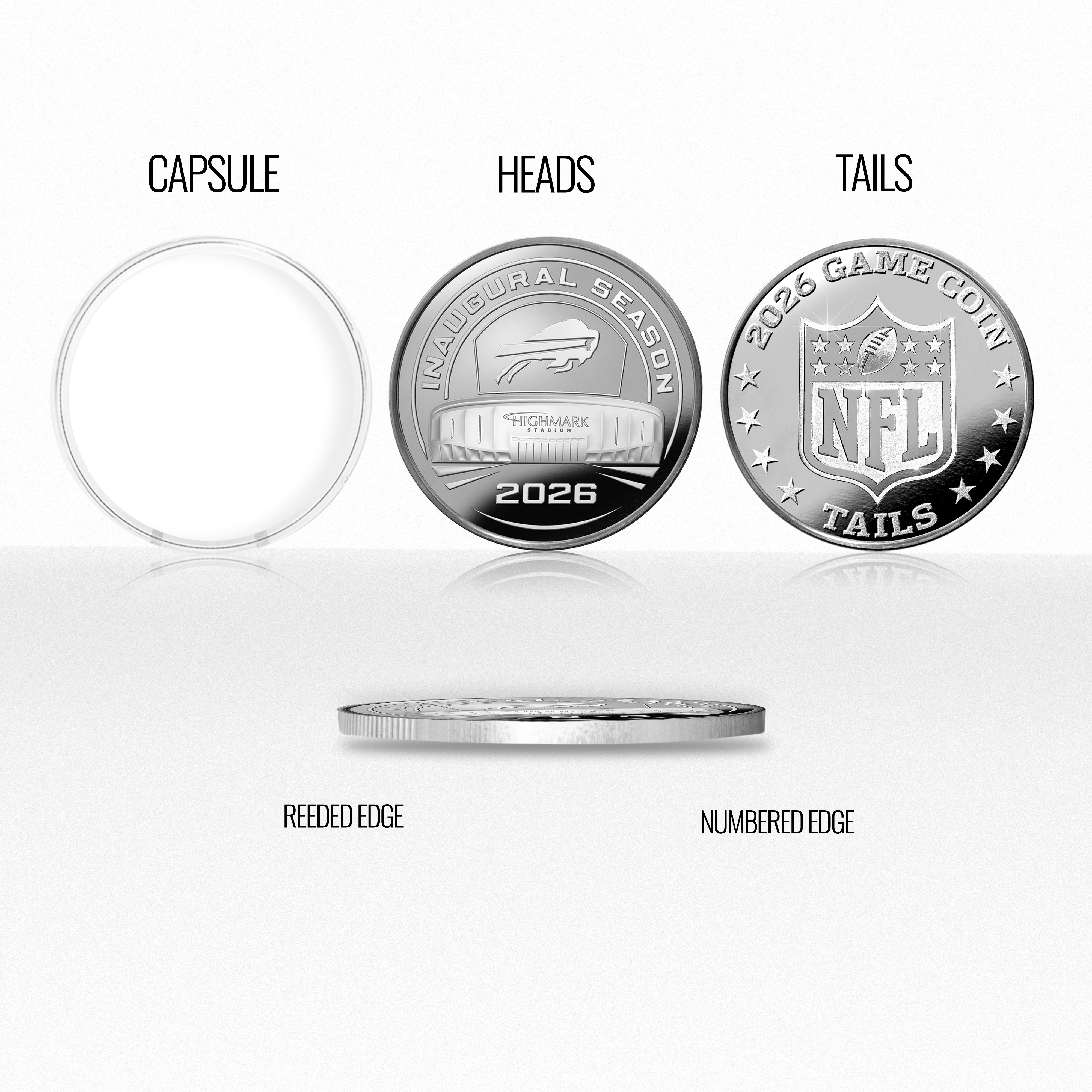 Buffalo Bills 2026 Silver Plated Game Flip Coin