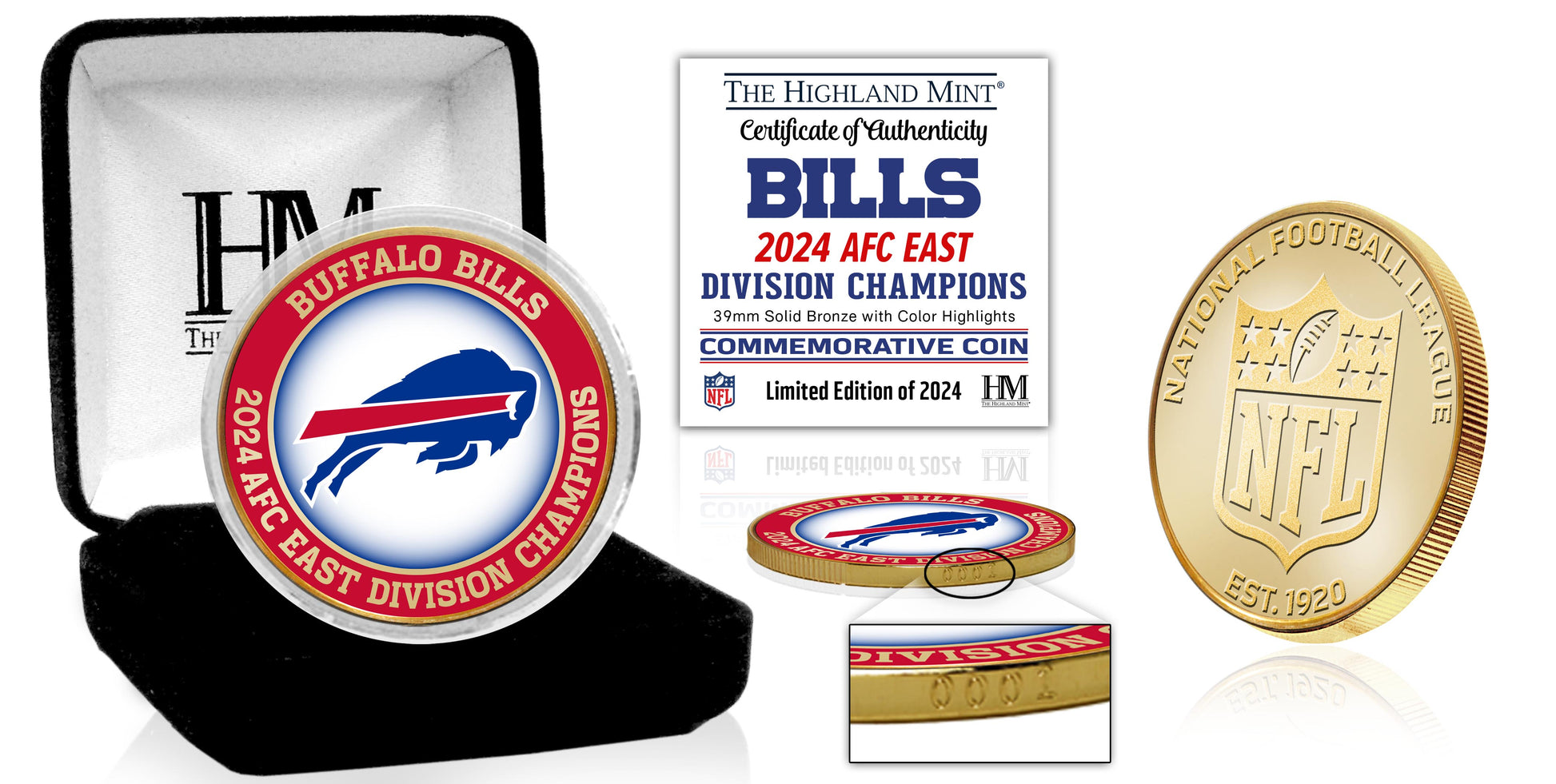 Buffalo Bills AFC East Division Champions Bronze Color Coin - Coins