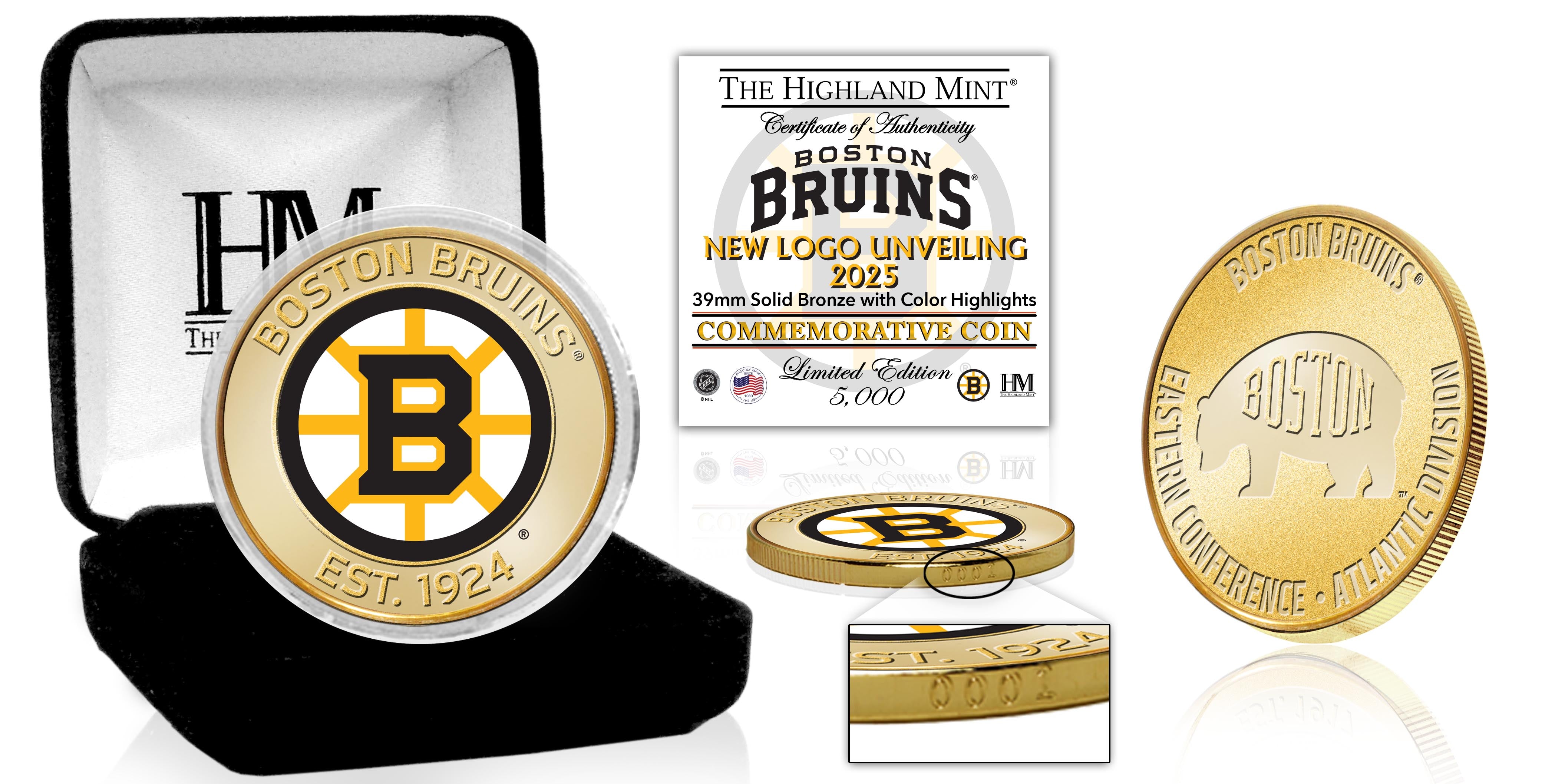 Boston Bruins New Logo Bronze Coin