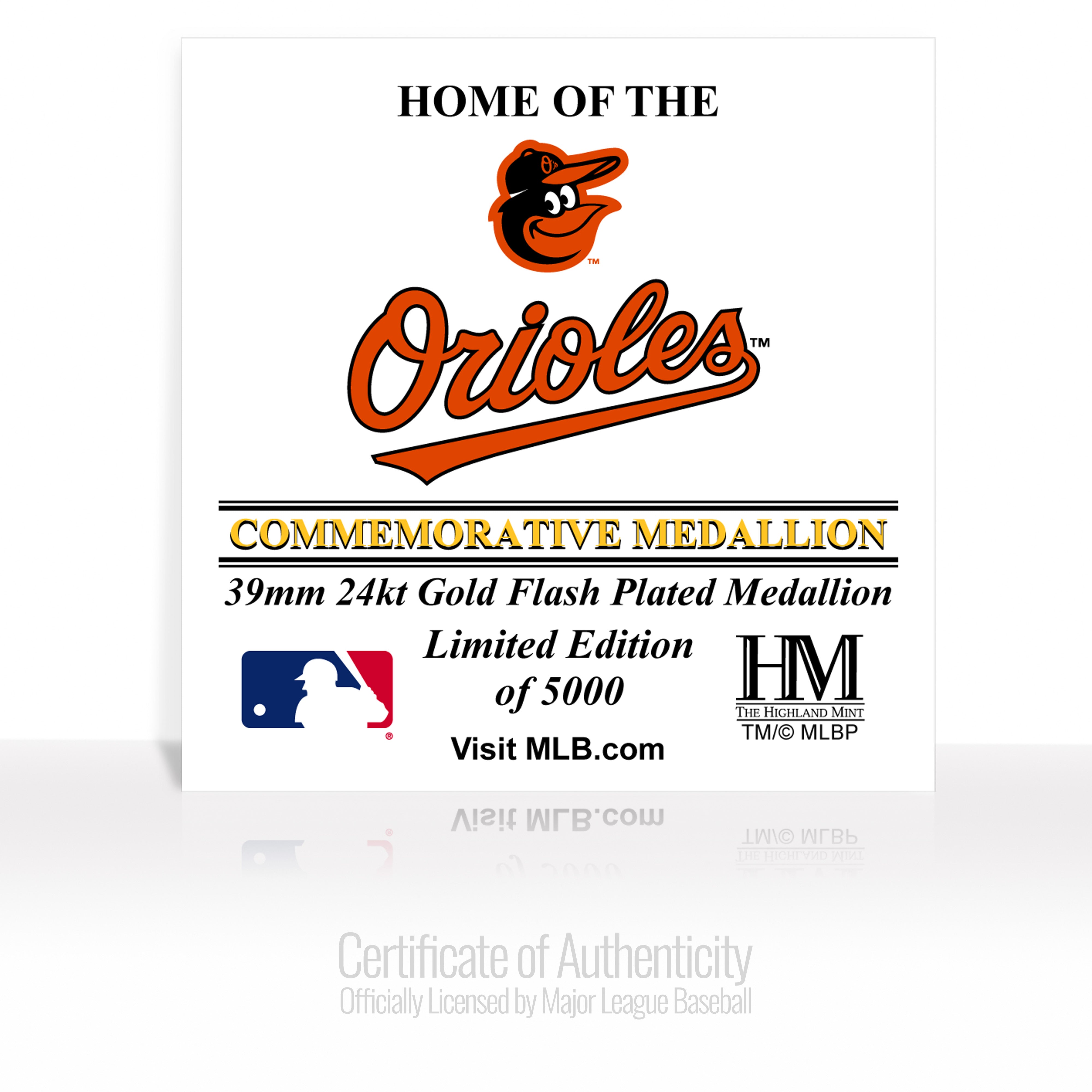 Baltimore Orioles Stadium Gold Mint Coin