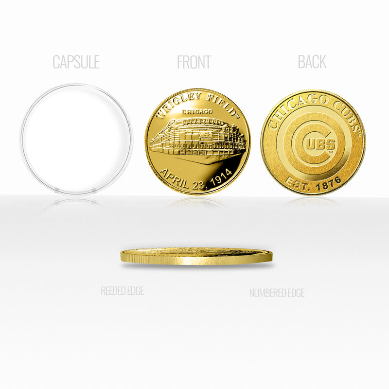 Chicago Cubs Stadium Gold Mint Coin