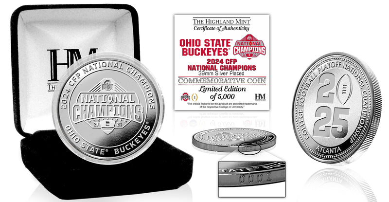 Ohio State 2025 CFP National Champions Silver Coin - Coins