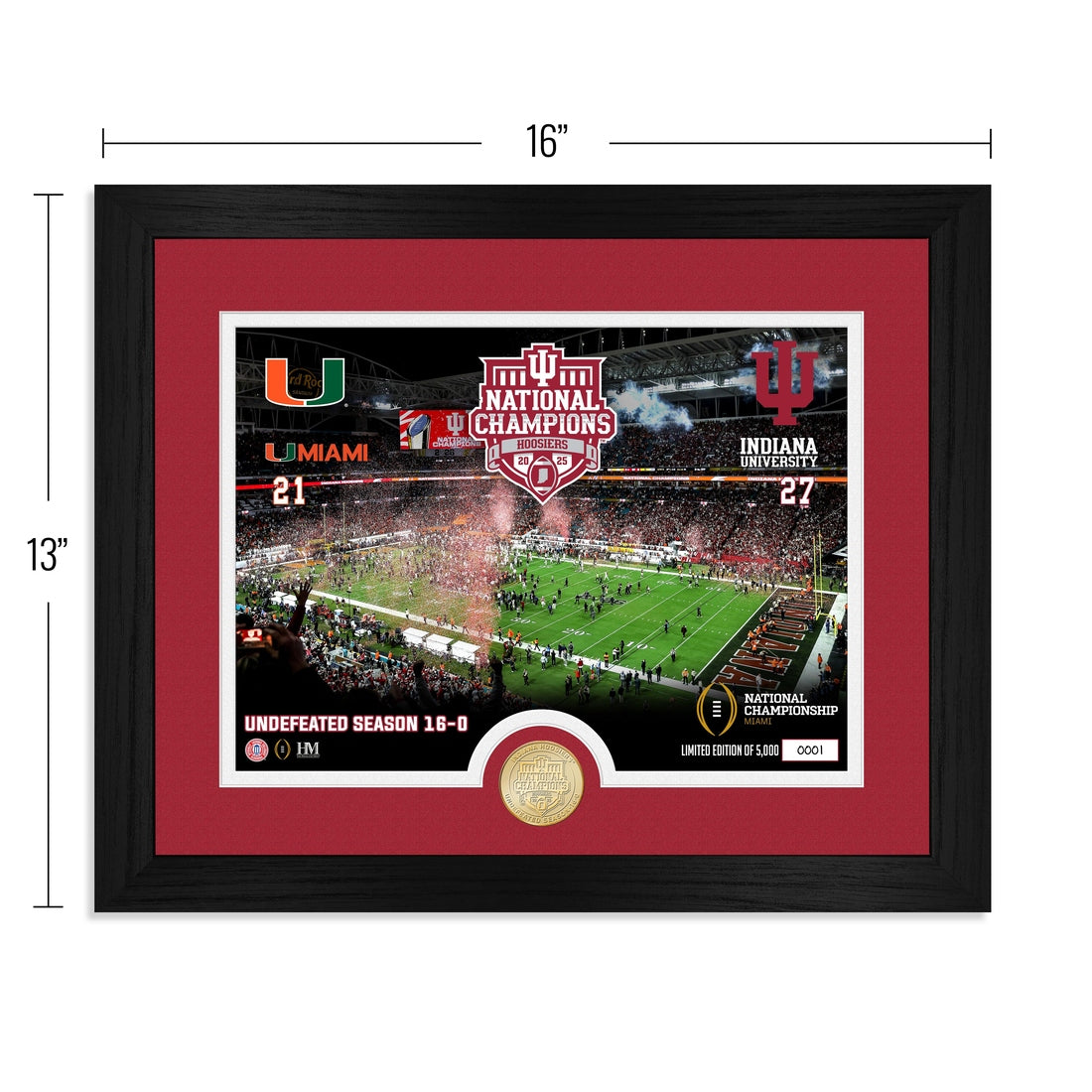Indiana University 2025-26 CFP National Champions Celebration Bronze Coin Photo Mint