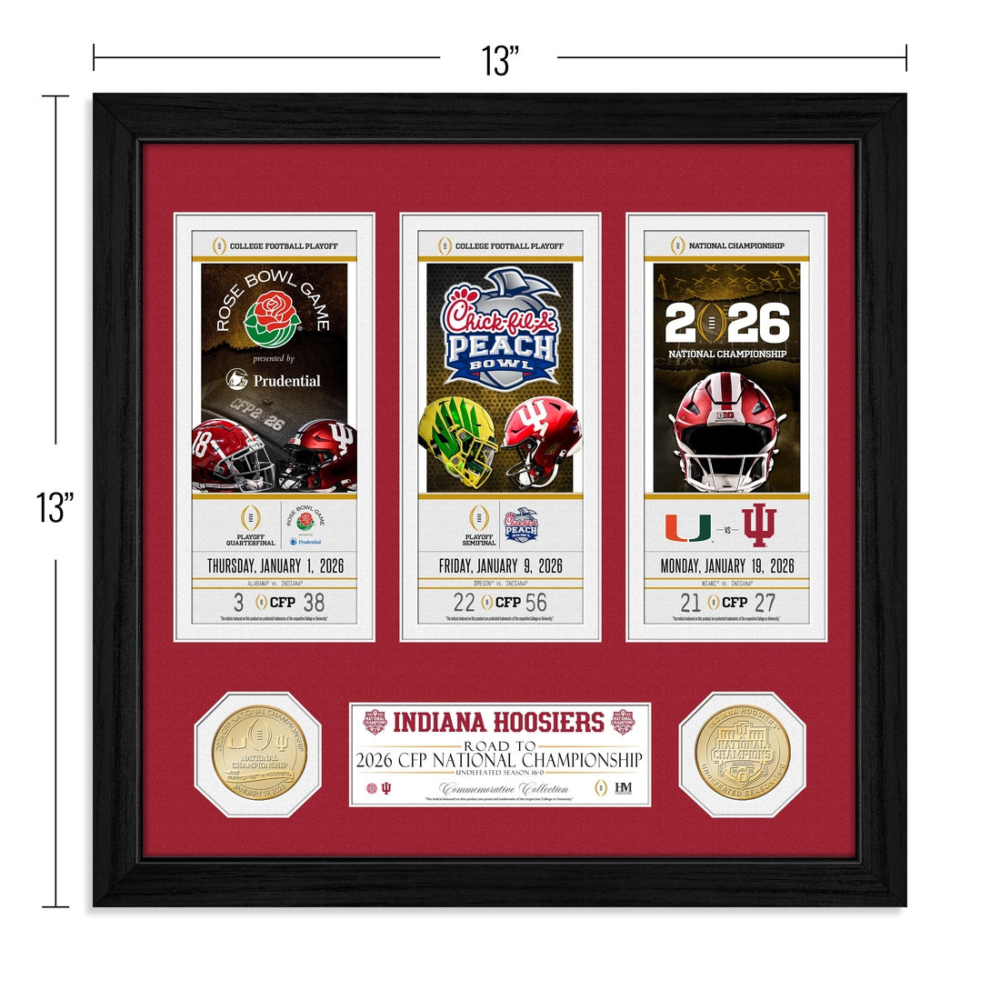 Indiana University 2025-26 CFP National Champions Road to the Championship Bronze Coin Photo Mint