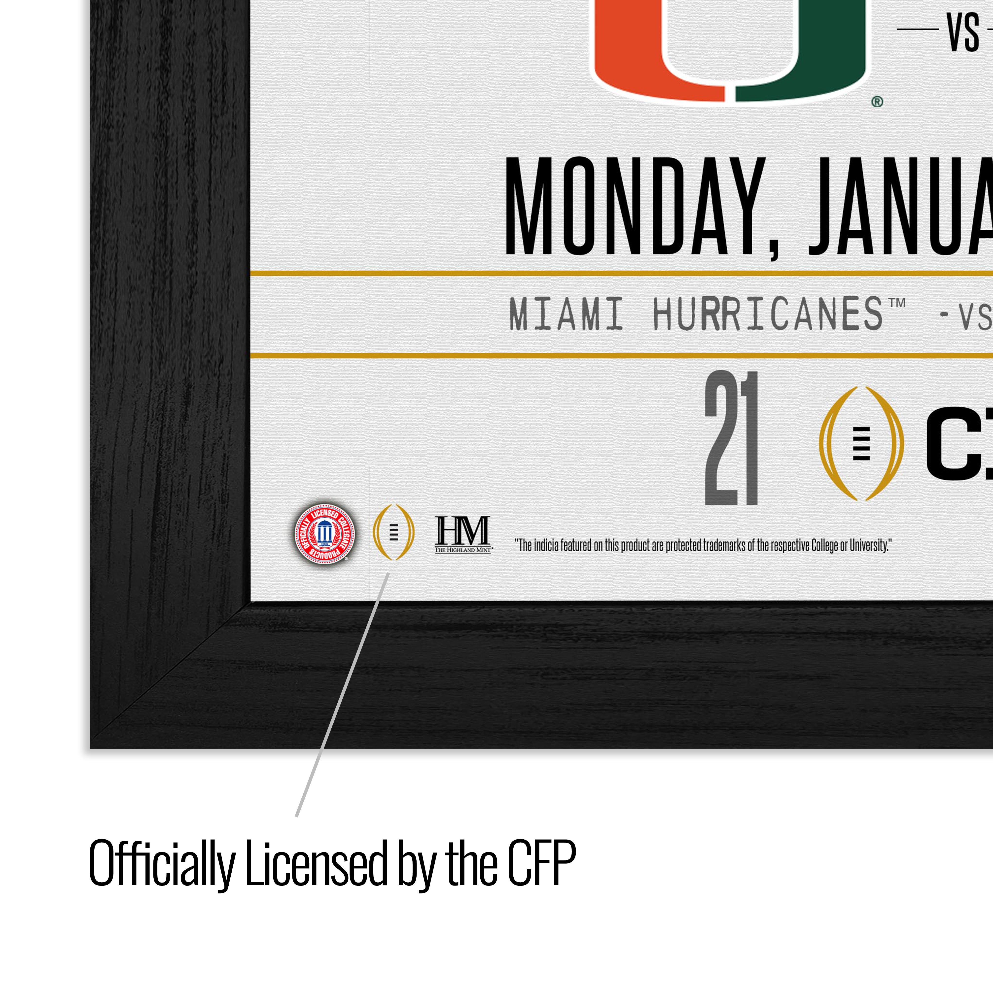 Indiana University 2025-26 CFP National Champions Game Day Frame