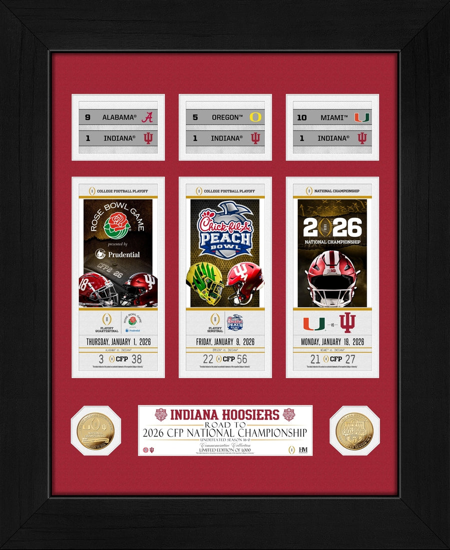 Indiana University 2025-26 CFP National Champions Deluxe Road to the Championship Gold Coin Photo Mint