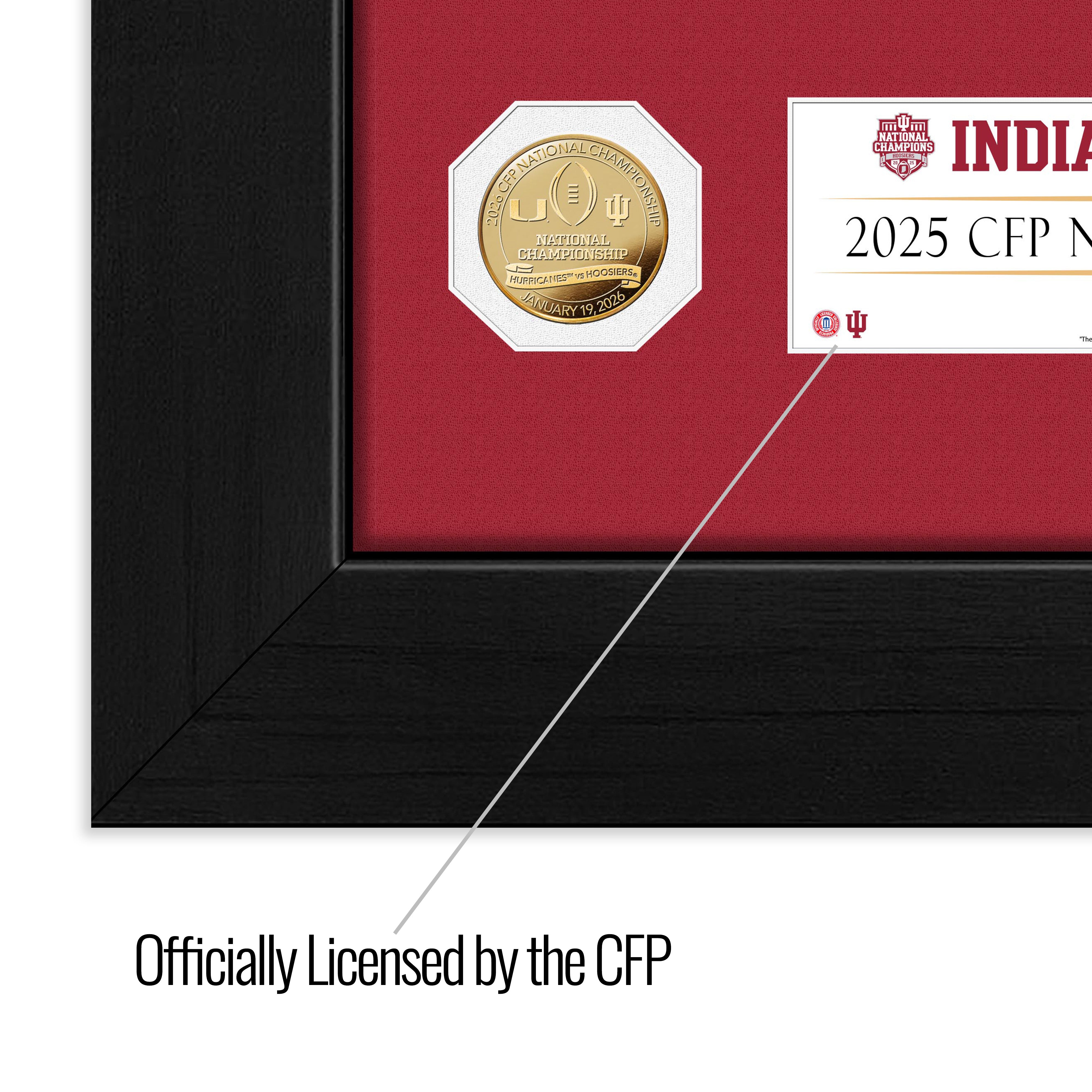 Indiana University 2025-26 CFP National Champions Deluxe Road to the Championship Gold Coin Photo Mint