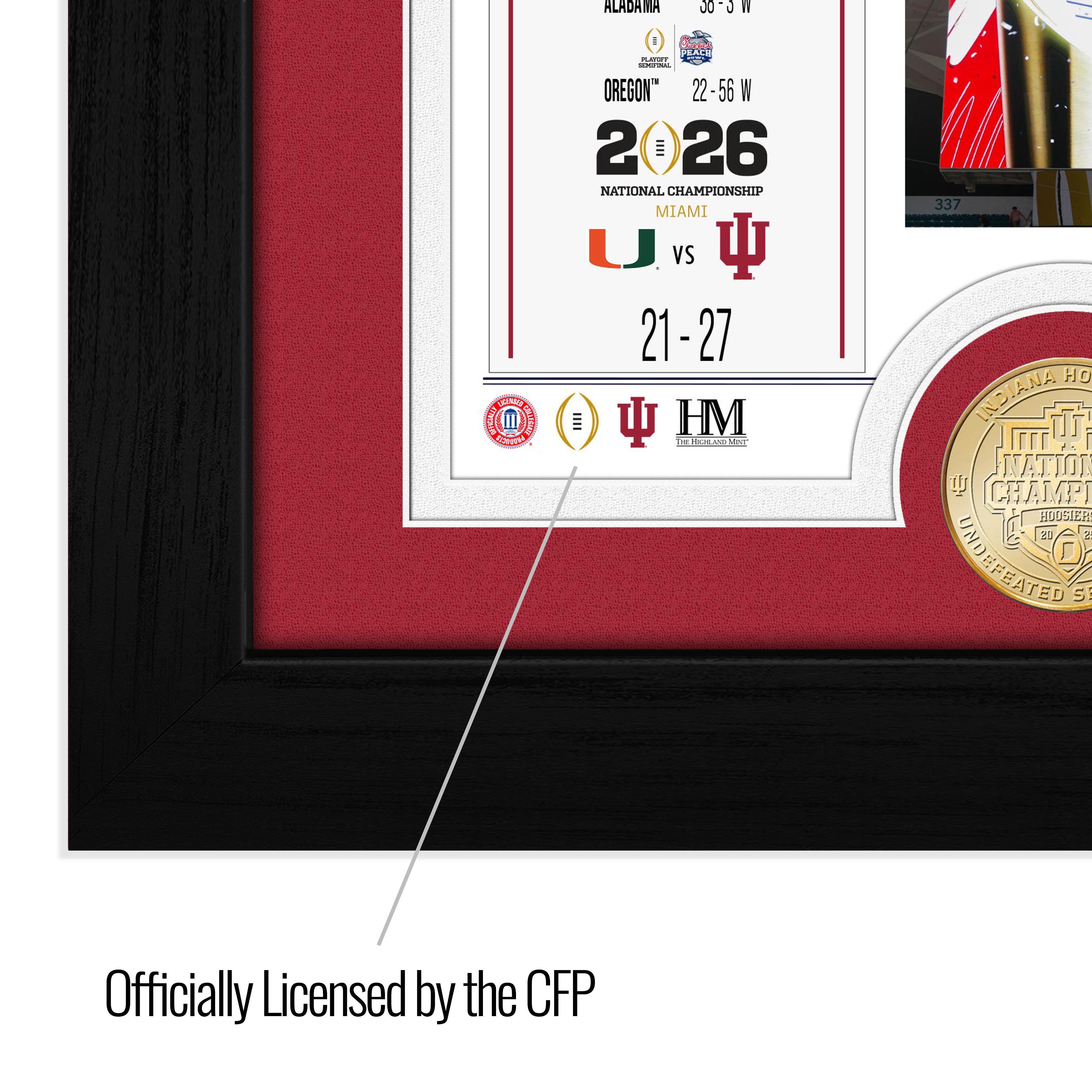 Indiana Hoosiers 2025-26 CFP Champions Front Page News Cover Bronze Coin Photo Mint
