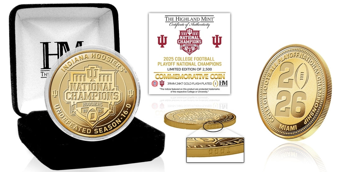 Indiana University 2025-26 CFP National Champions Gold Plated Coin