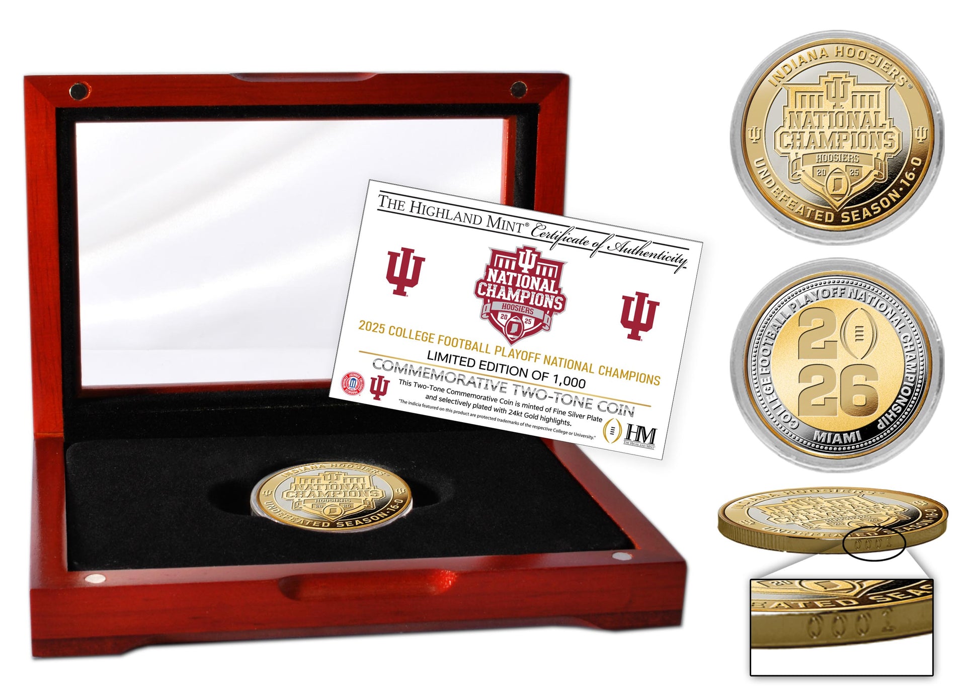 Indiana University 2025-26 CFP National Champions Two-Tone Coin