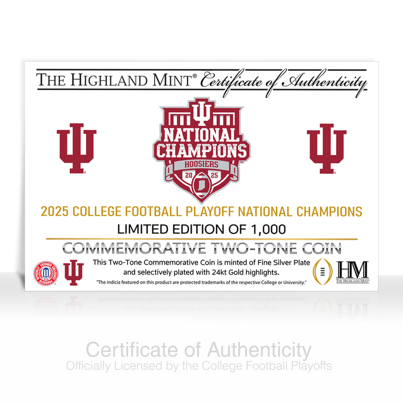 Indiana University 2025-26 CFP National Champions Two-Tone Coin - Commemorative Coins Coins Made in USA 2026