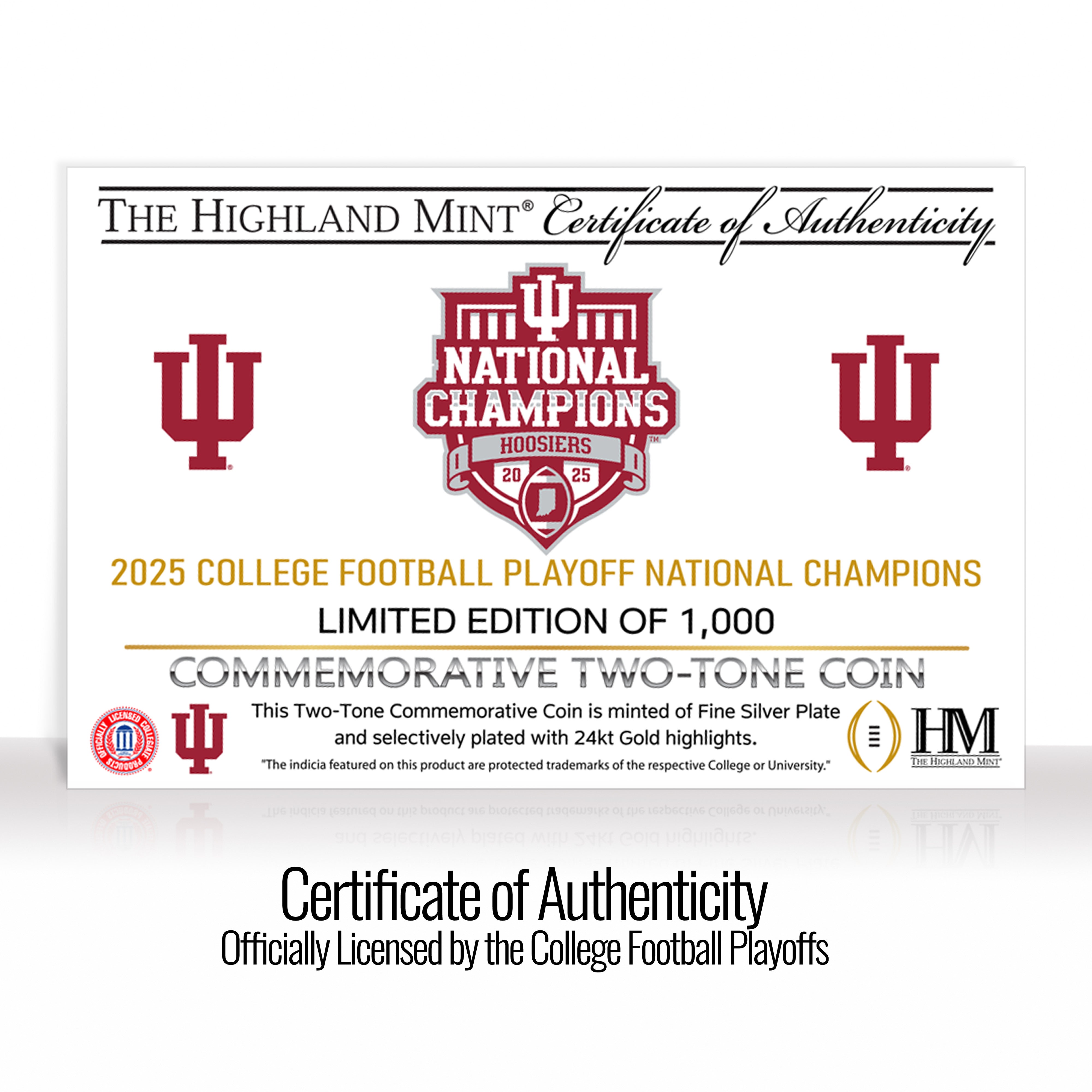 Indiana University 2025-26 CFP National Champions Two-Tone Coin